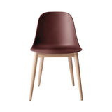 Harbour Side Chair: Wood Base + Natural Oak + Burned Red