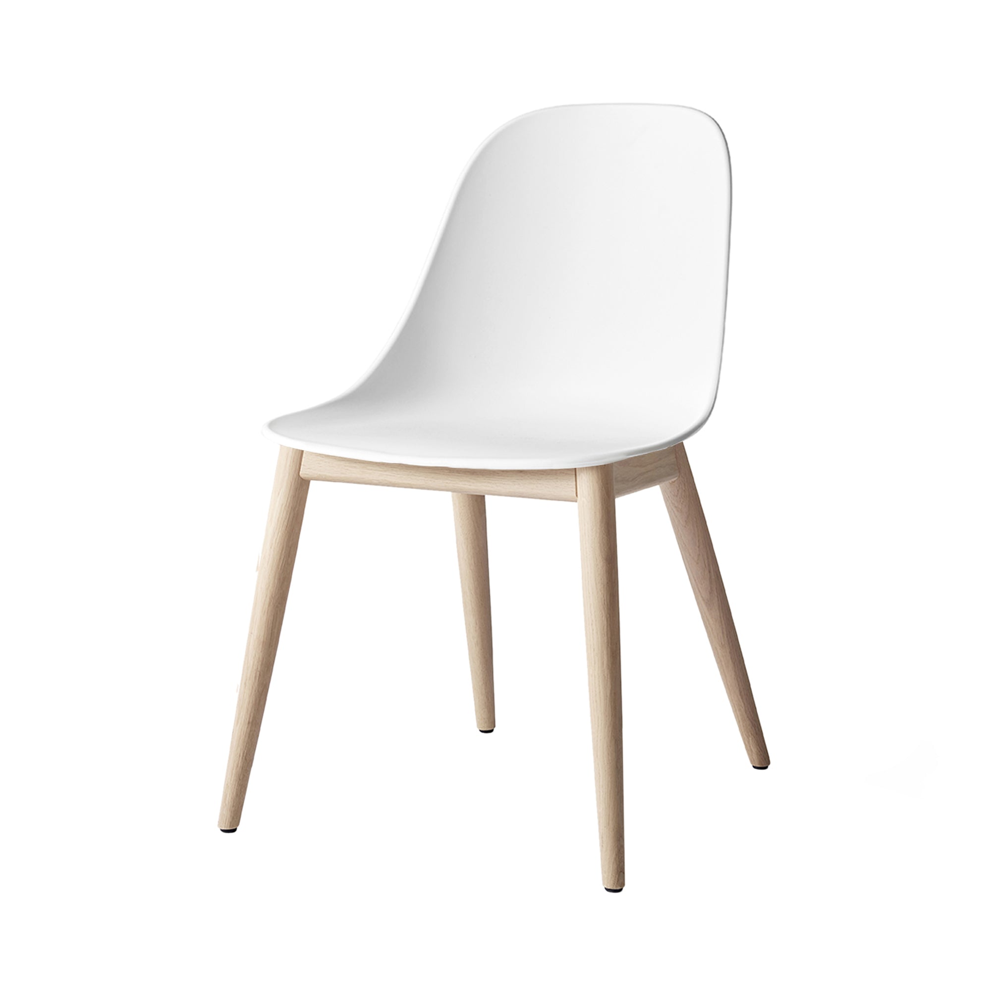 Harbour Side Chair: Wood Base + Natural Oak + White