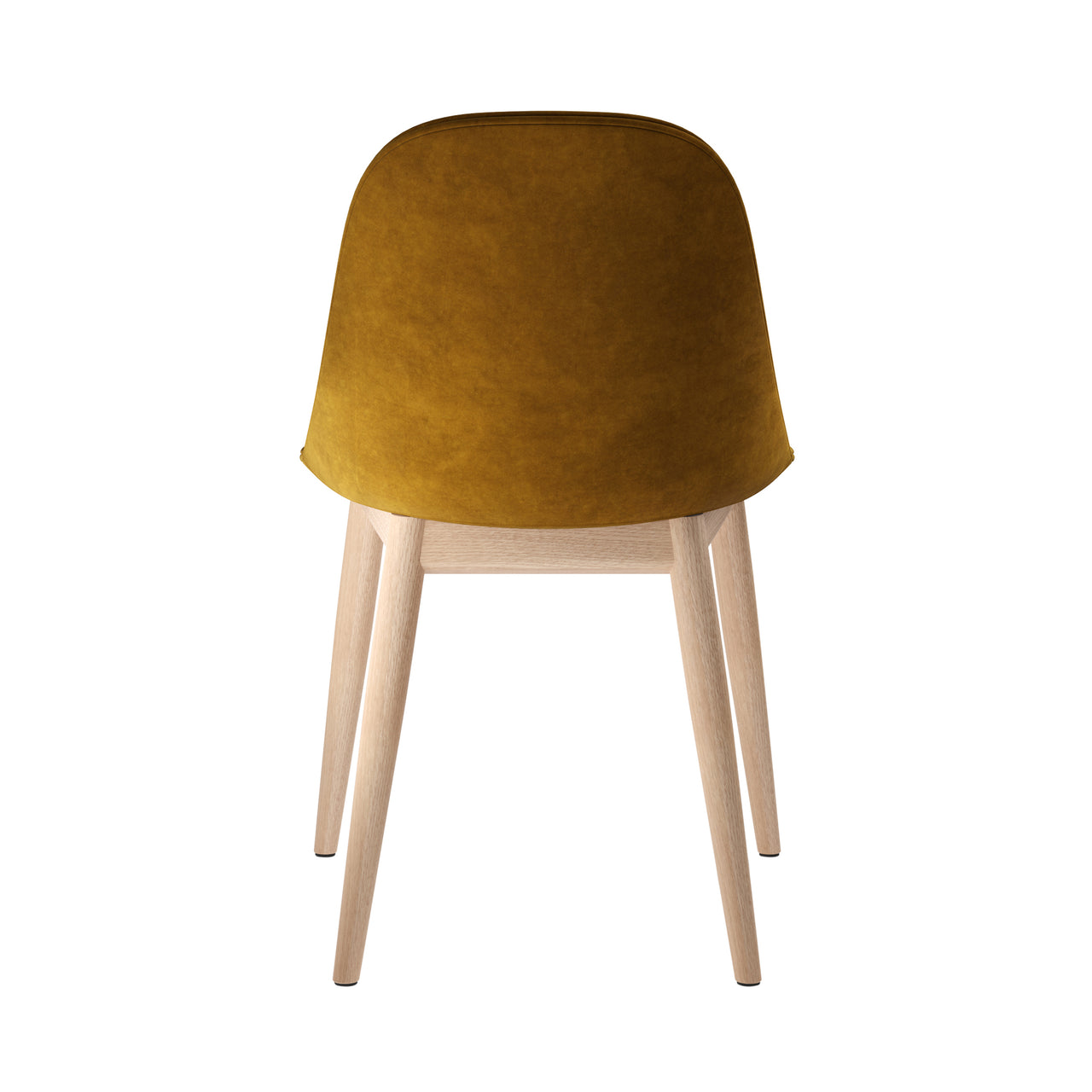Harbour Side Chair: Wood Base Upholstered + Natural Oak