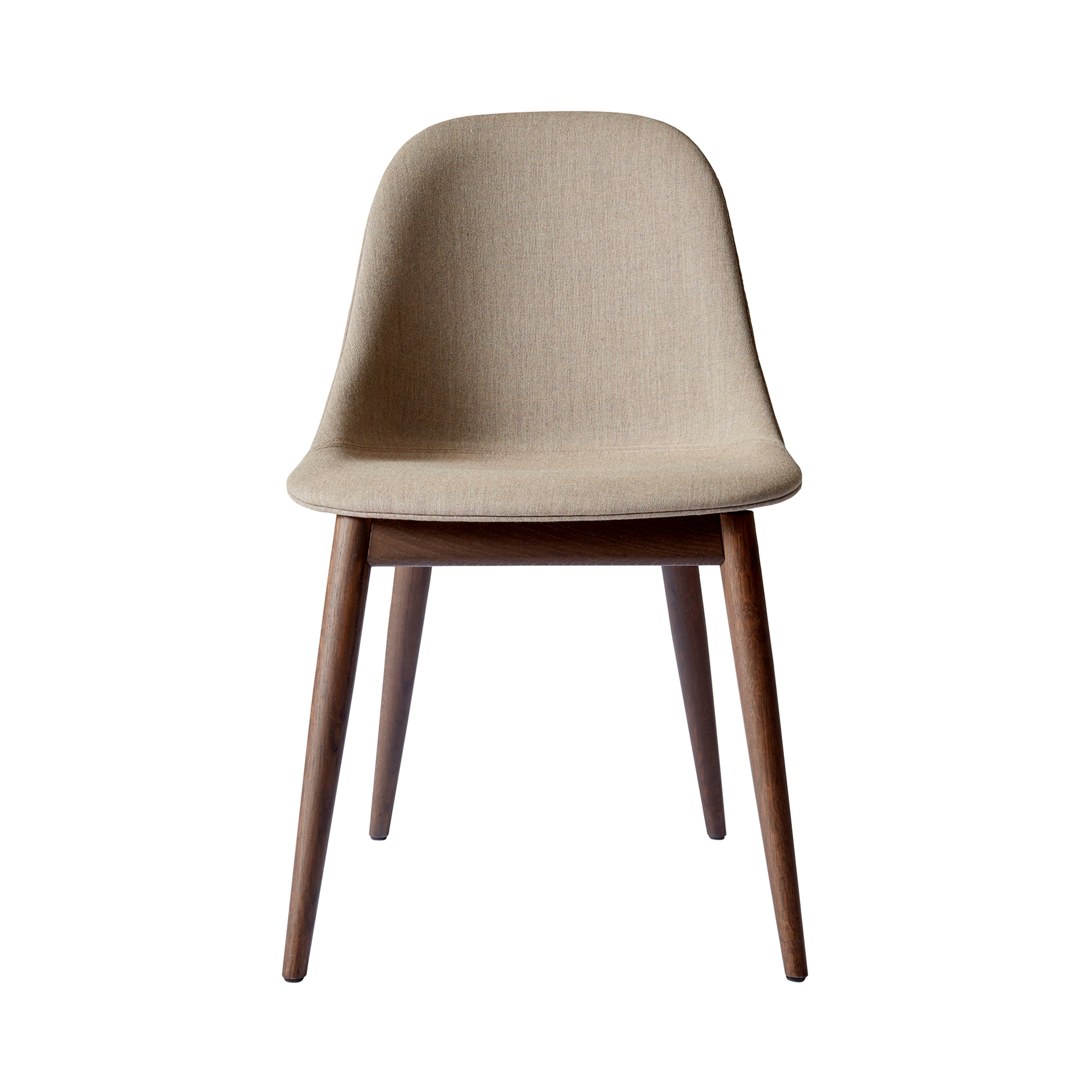 Harbour Side Chair: Wood Base Upholstered + Dark Stained Oak + Remix3 233