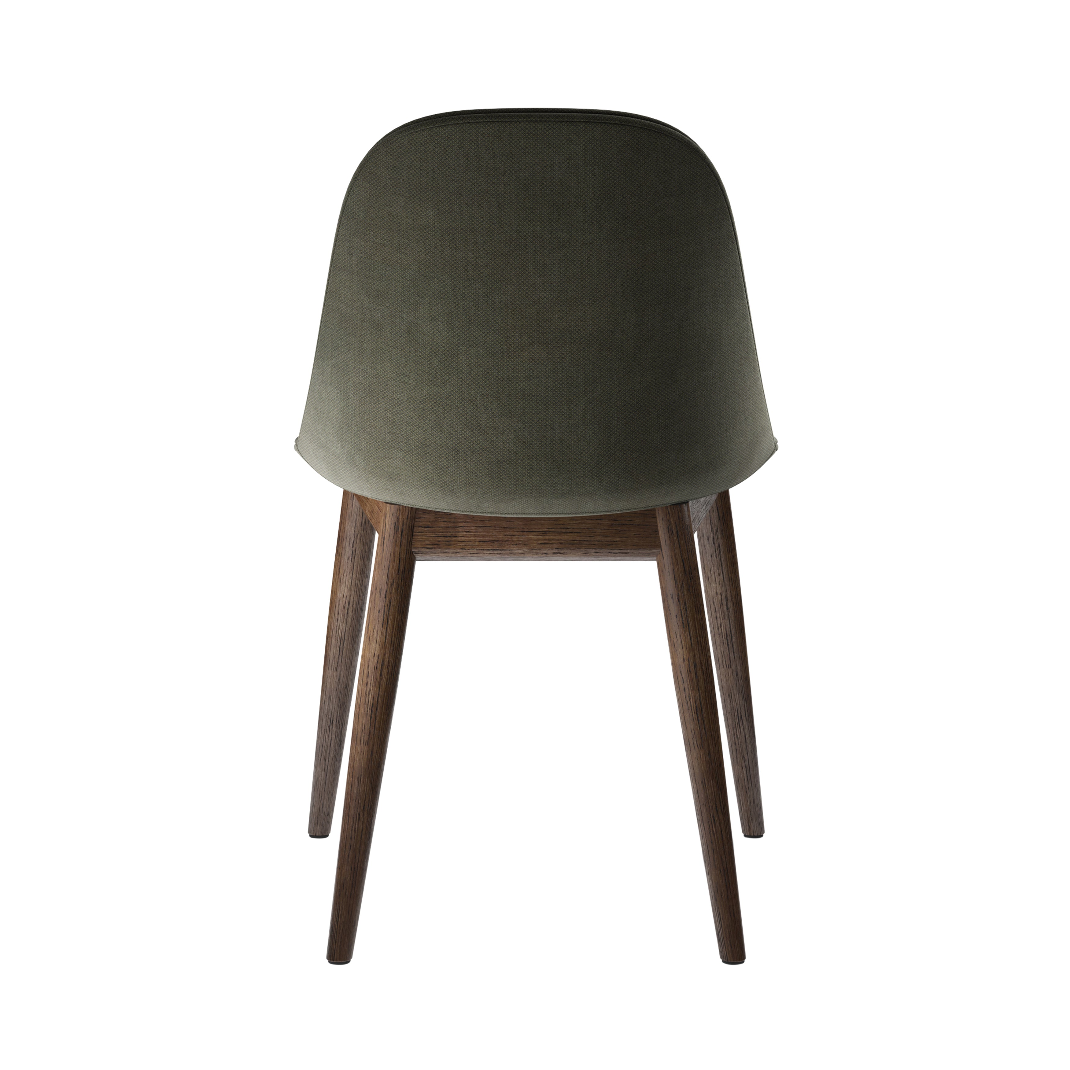 Harbour Side Chair: Wood Base Upholstered + Dark Stained Oak + Fiord2 961