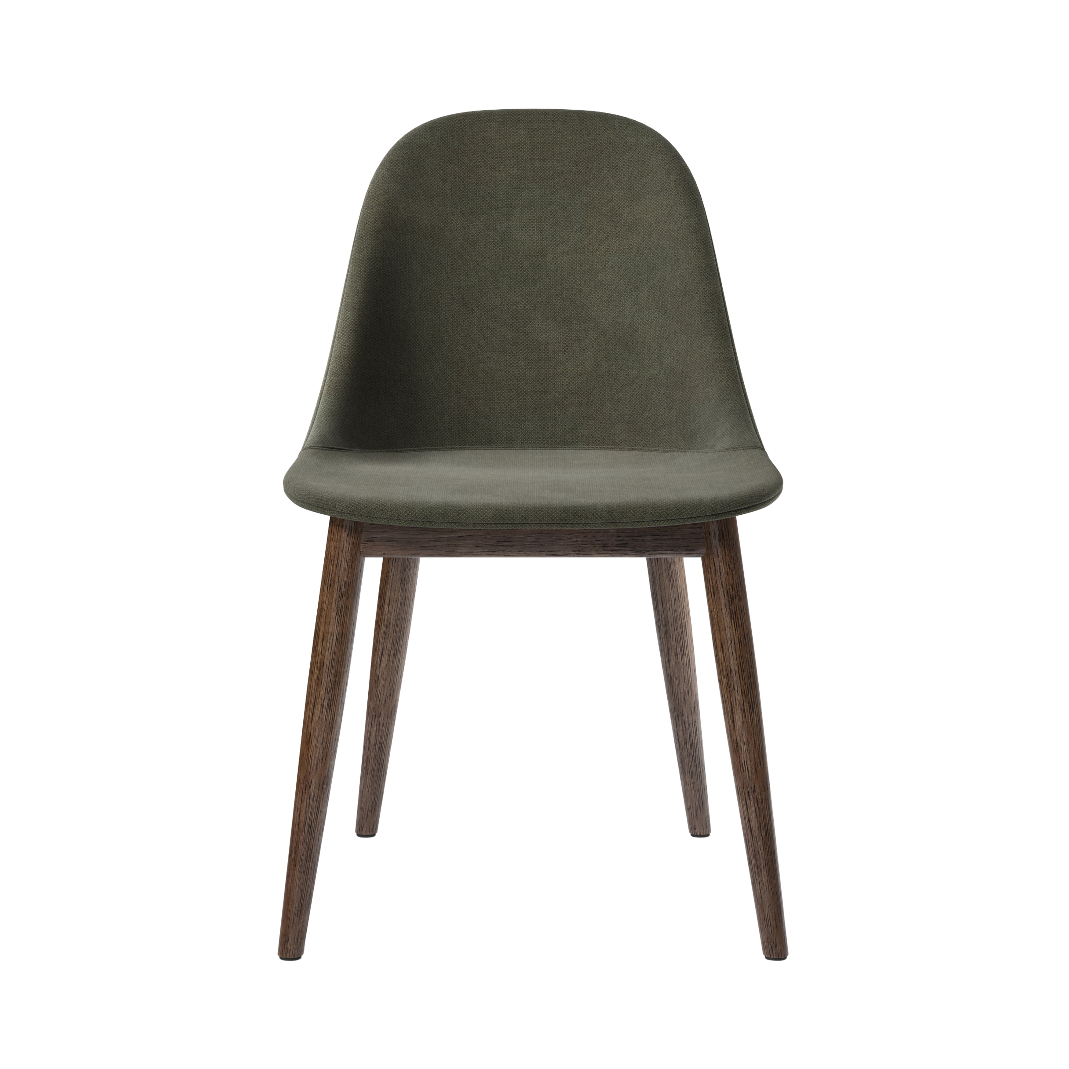 Harbour Side Chair: Wood Base Upholstered + Dark Stained Oak + Fiord2 961