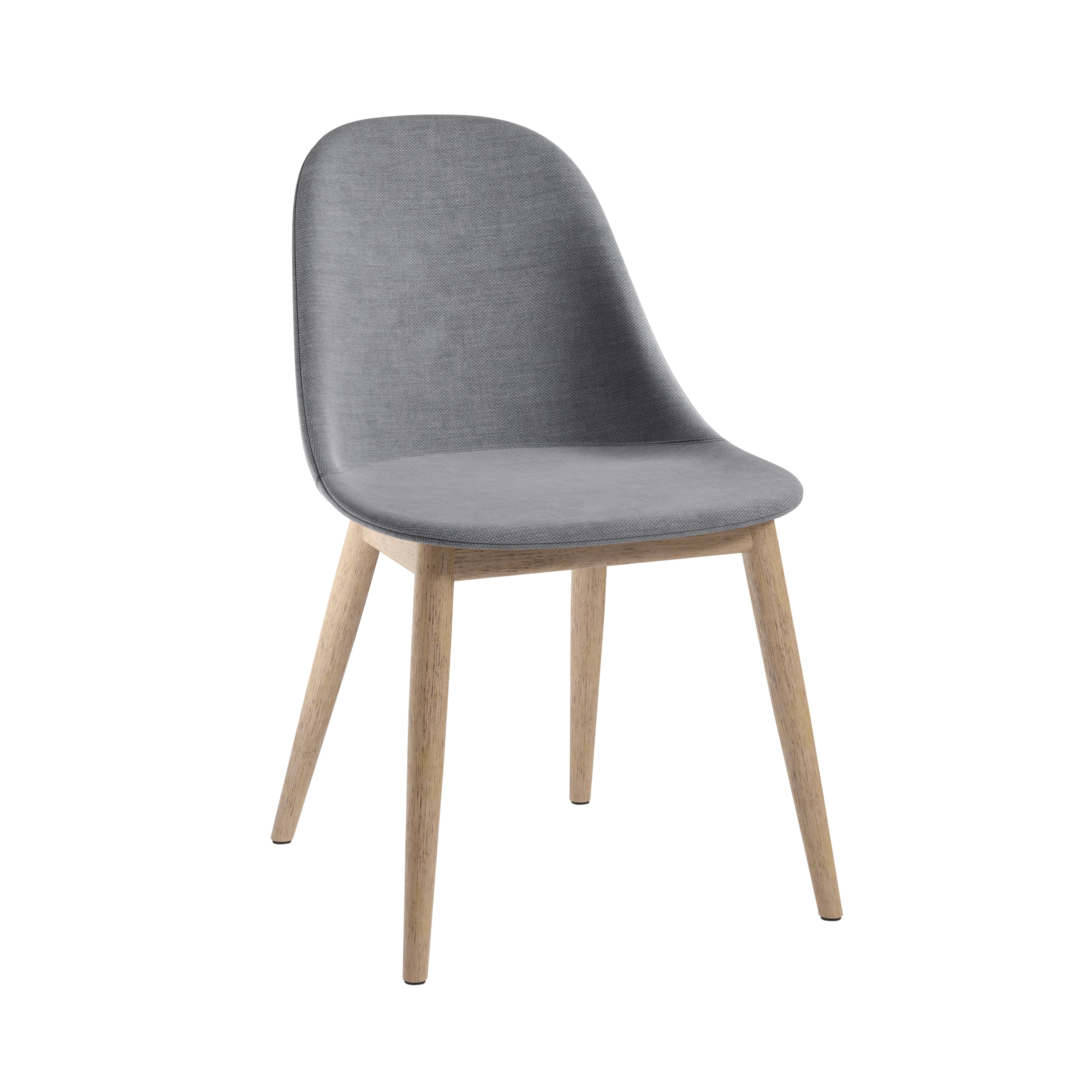 Harbour Side Chair: Wood Base Upholstered + Natural Oak + Fiord2 751