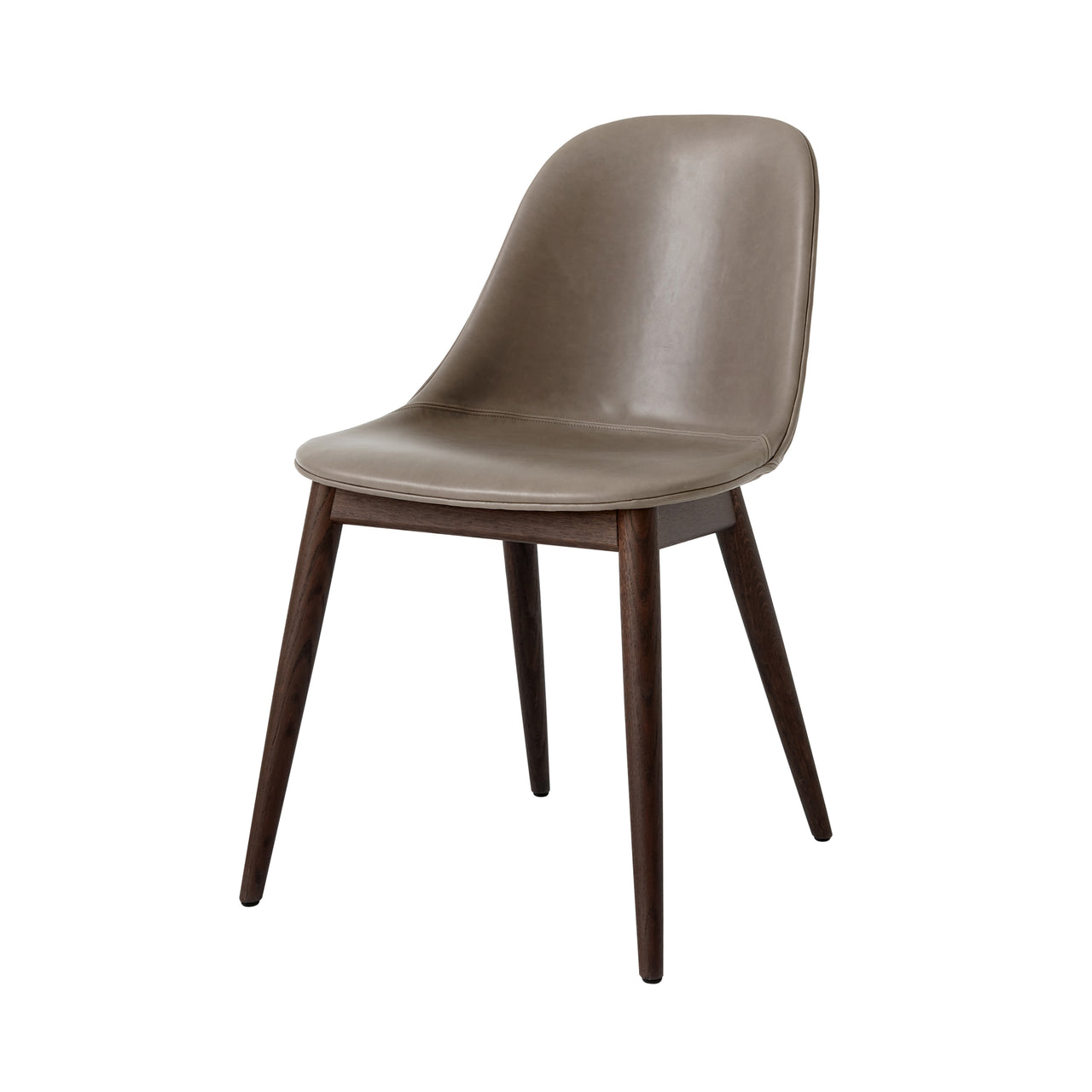 Harbour Side Chair: Wood Base Upholstered + Dark Stained Oak + Dakar 0311
