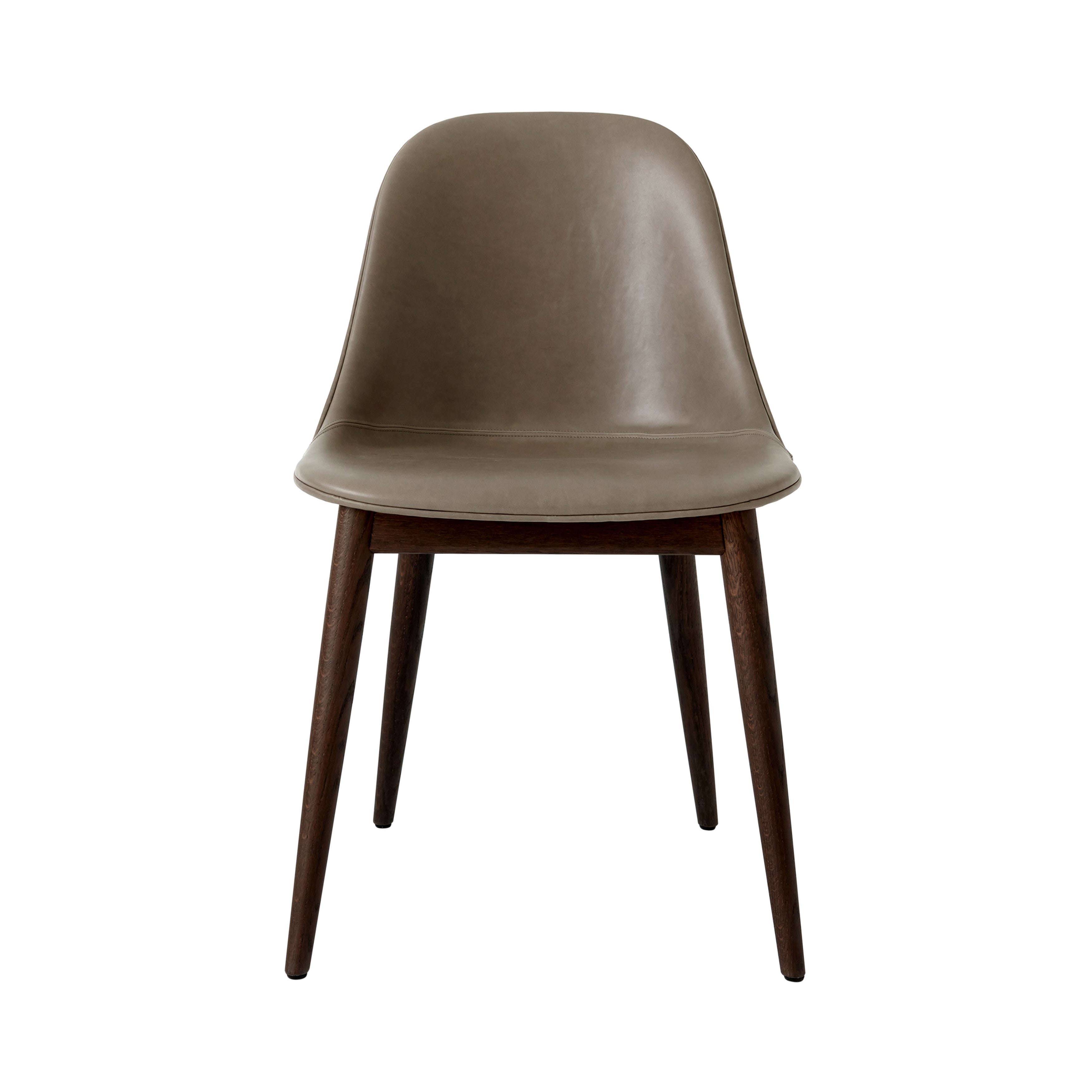 Harbour Side Chair: Wood Base Upholstered + Dark Stained Oak + Dakar 0311