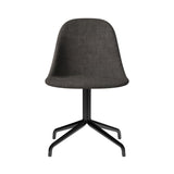 Harbour Side Dining Chair Star Base with Return: Upholstered + Black Steel