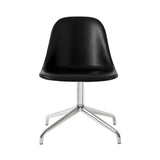 Harbour Swivel Side Chair: Upholstered + Polished Aluminum + Dakar 0842