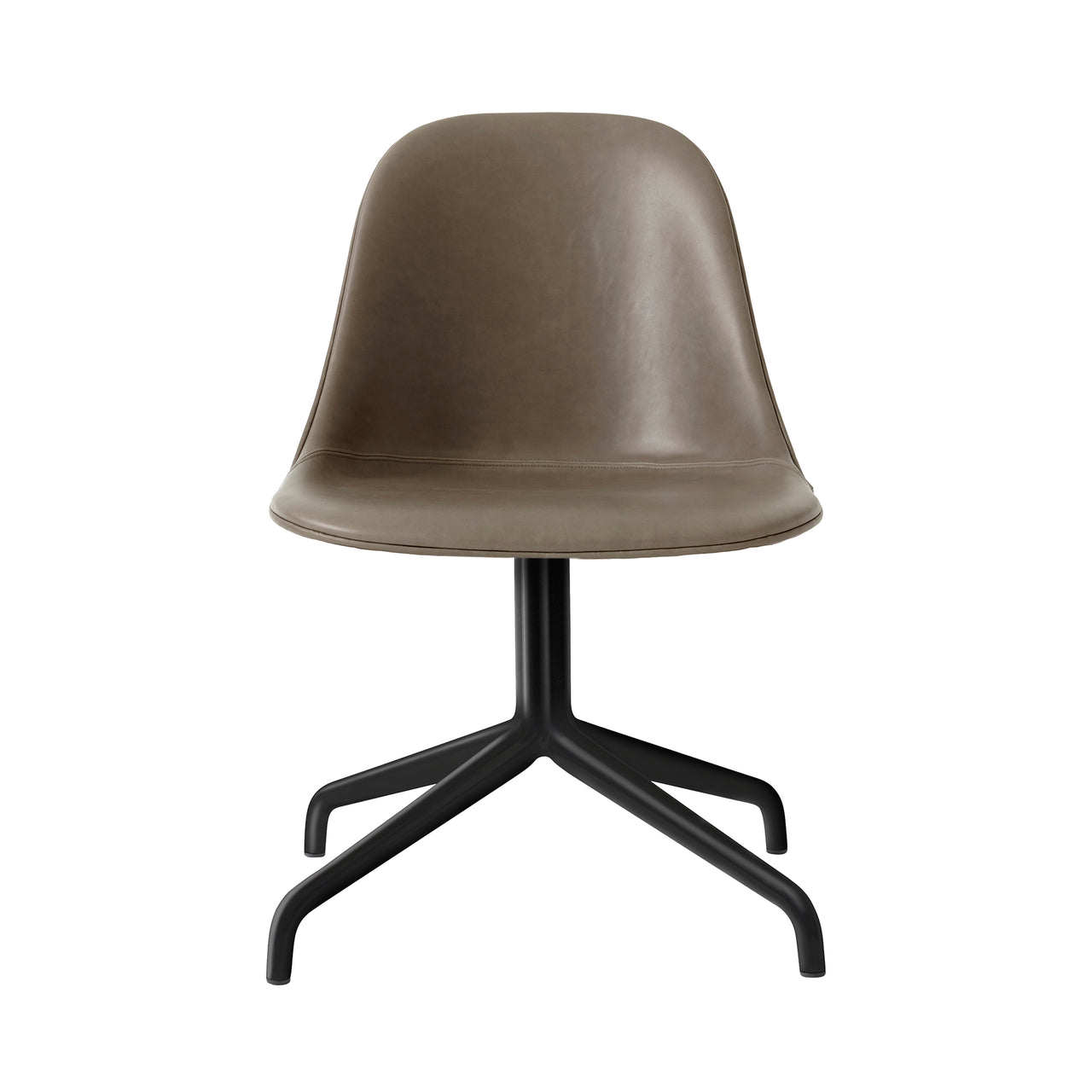 Harbour Swivel Side Chair: Upholstered + Black Steel + Dakar 0311