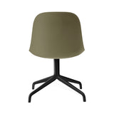 Harbour Swivel Side Chair: Black Steel + Olive