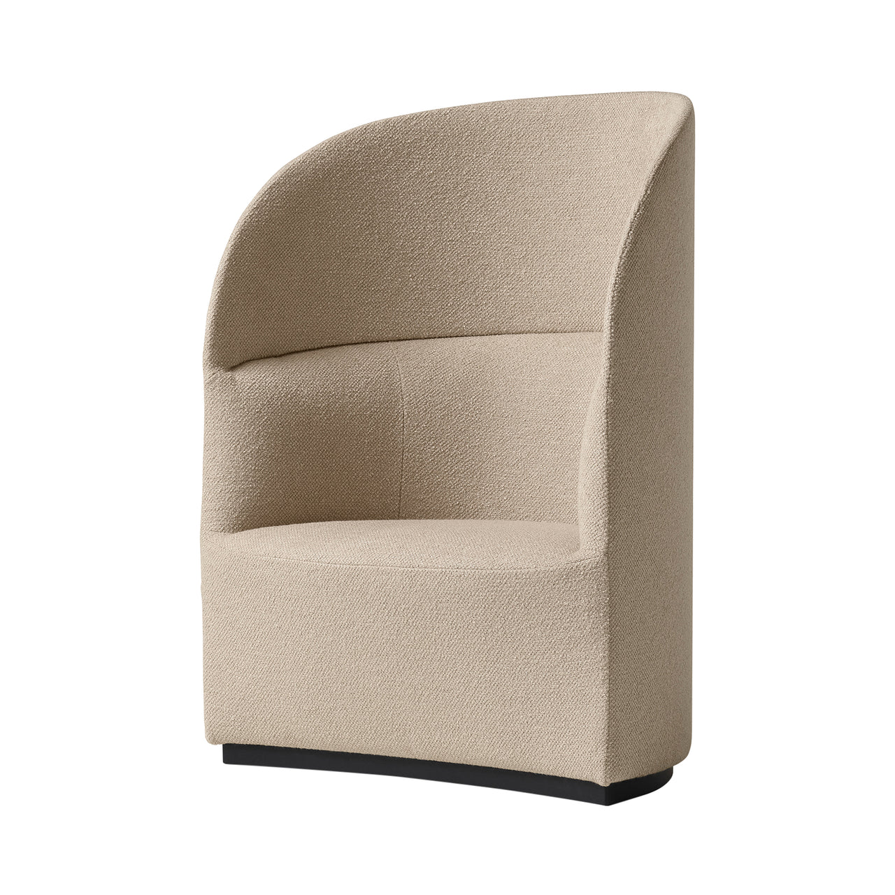 Tearoom High Back Lounge Chair: Without Power Outlet + Boucle 02