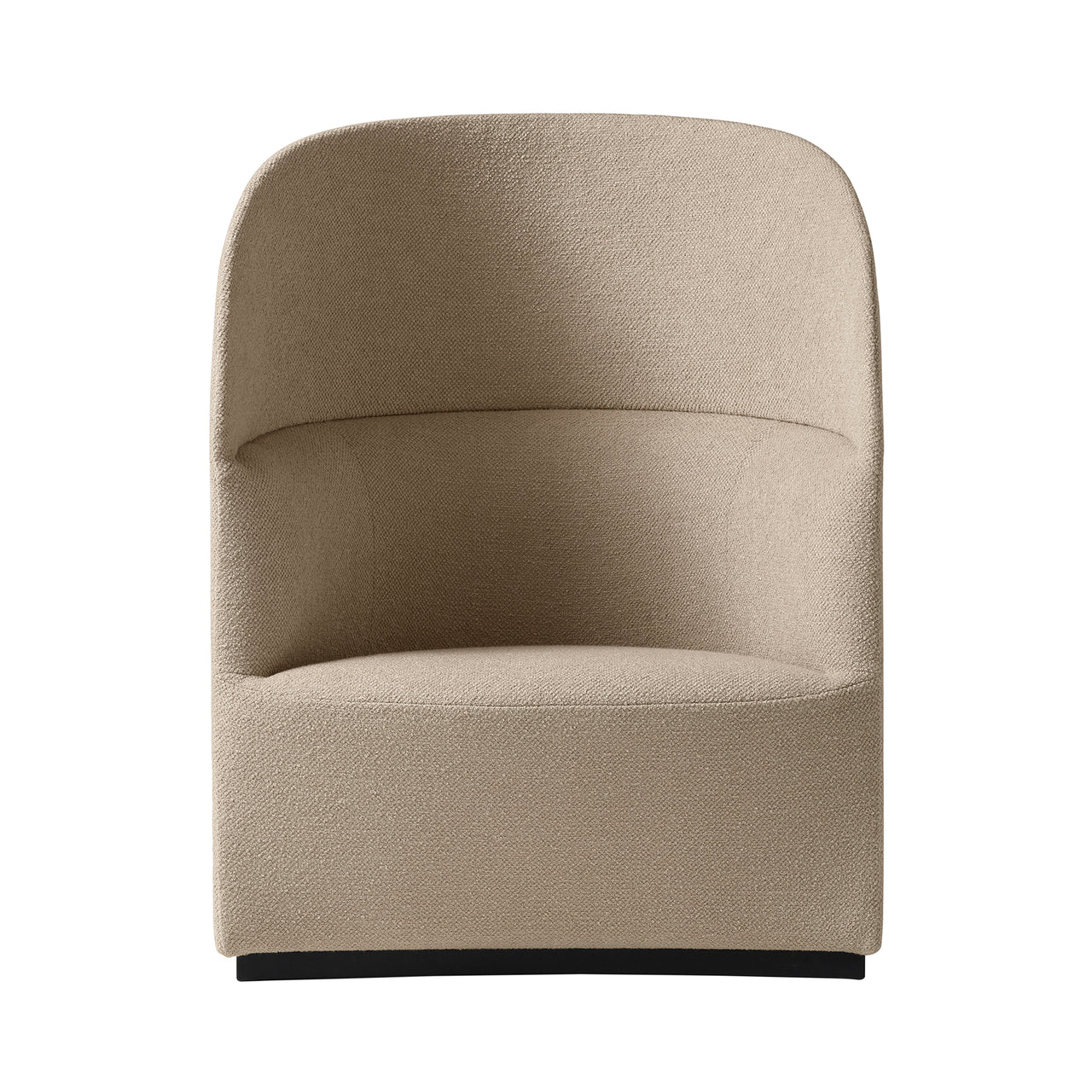 Tearoom High Back Lounge Chair: Without Power Outlet + Boucle 02