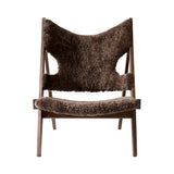 Knitting Lounge Chair: Dark Stained Oak + Sheepskin Root