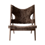 Knitting Lounge Chair: Dark Stained Oak + Sheepskin Root