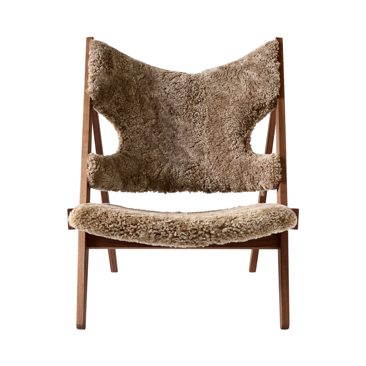 Knitting Lounge Chair: Walnut + Sheepskin Sahara
