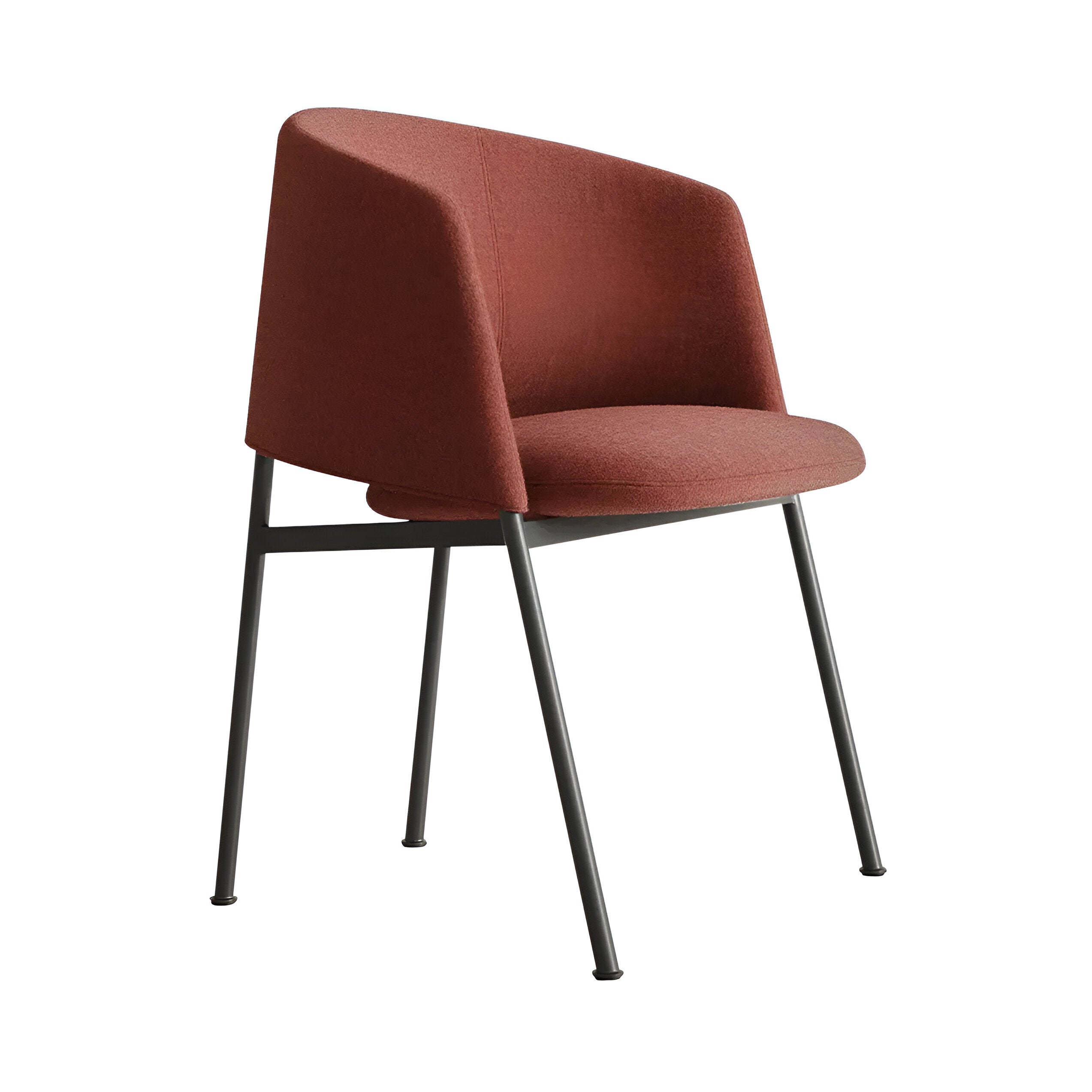 Collar Dining Chair: Metal Base + Matte Black