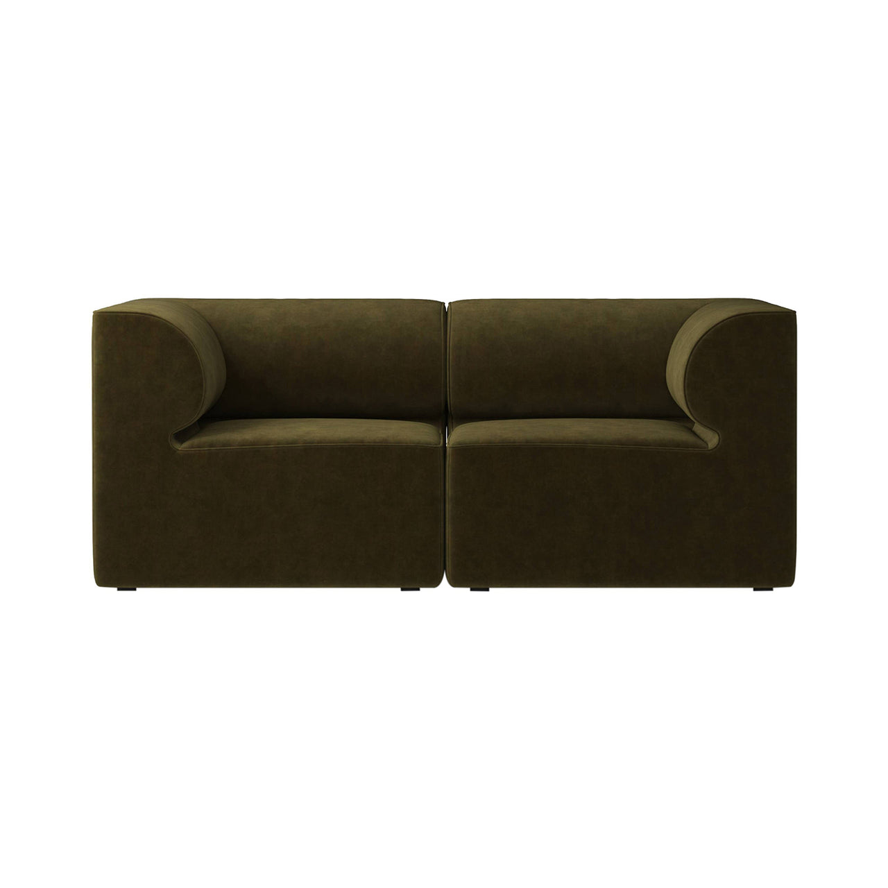 Eave Modular 2 Seater Sofa: Large + Configuration 1 + Champion 035
