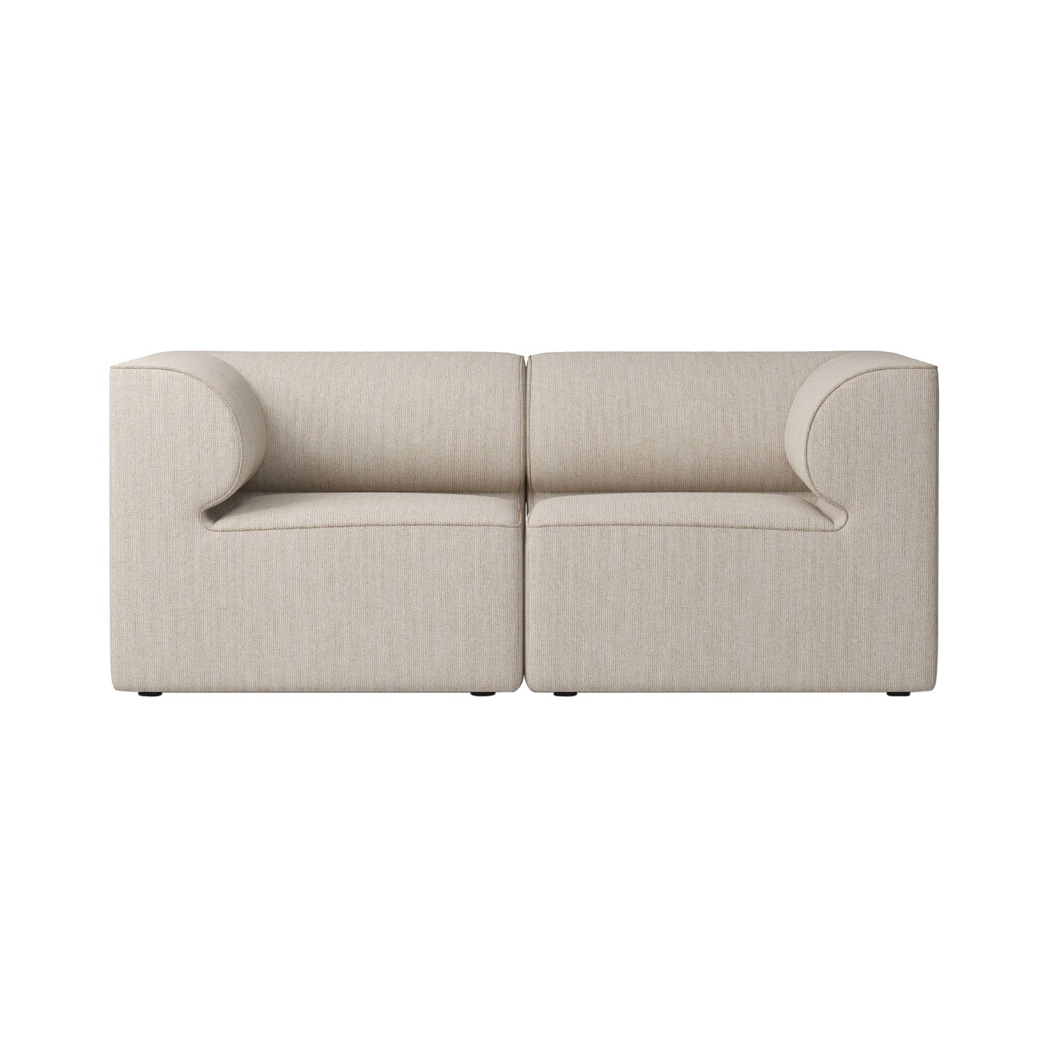 Eave Modular 2 Seater Sofa: Small + Configuration 1 +  Savanna 202