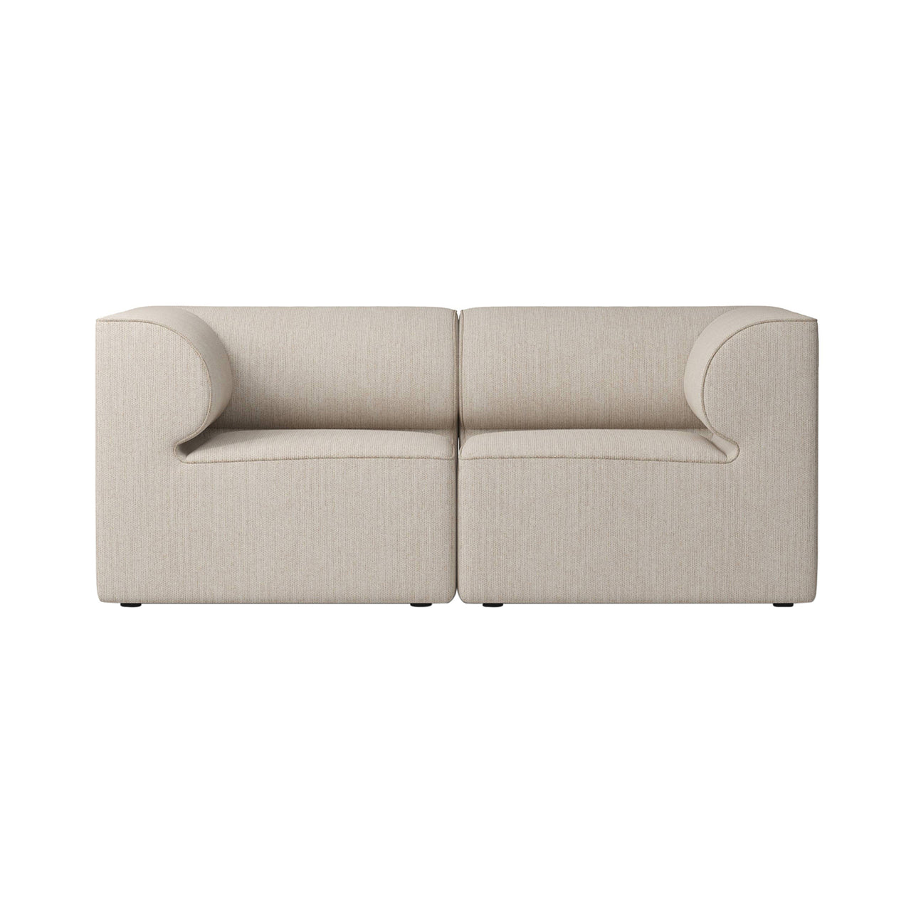 Eave Modular 2 Seater Sofa: Small + Configuration 1 +  Savanna 202