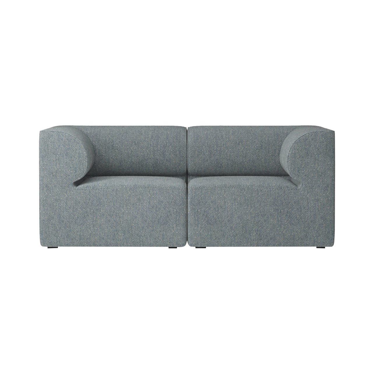 Eave Modular 2 Seater Sofa: Small + Configuration 1 + Safire 012