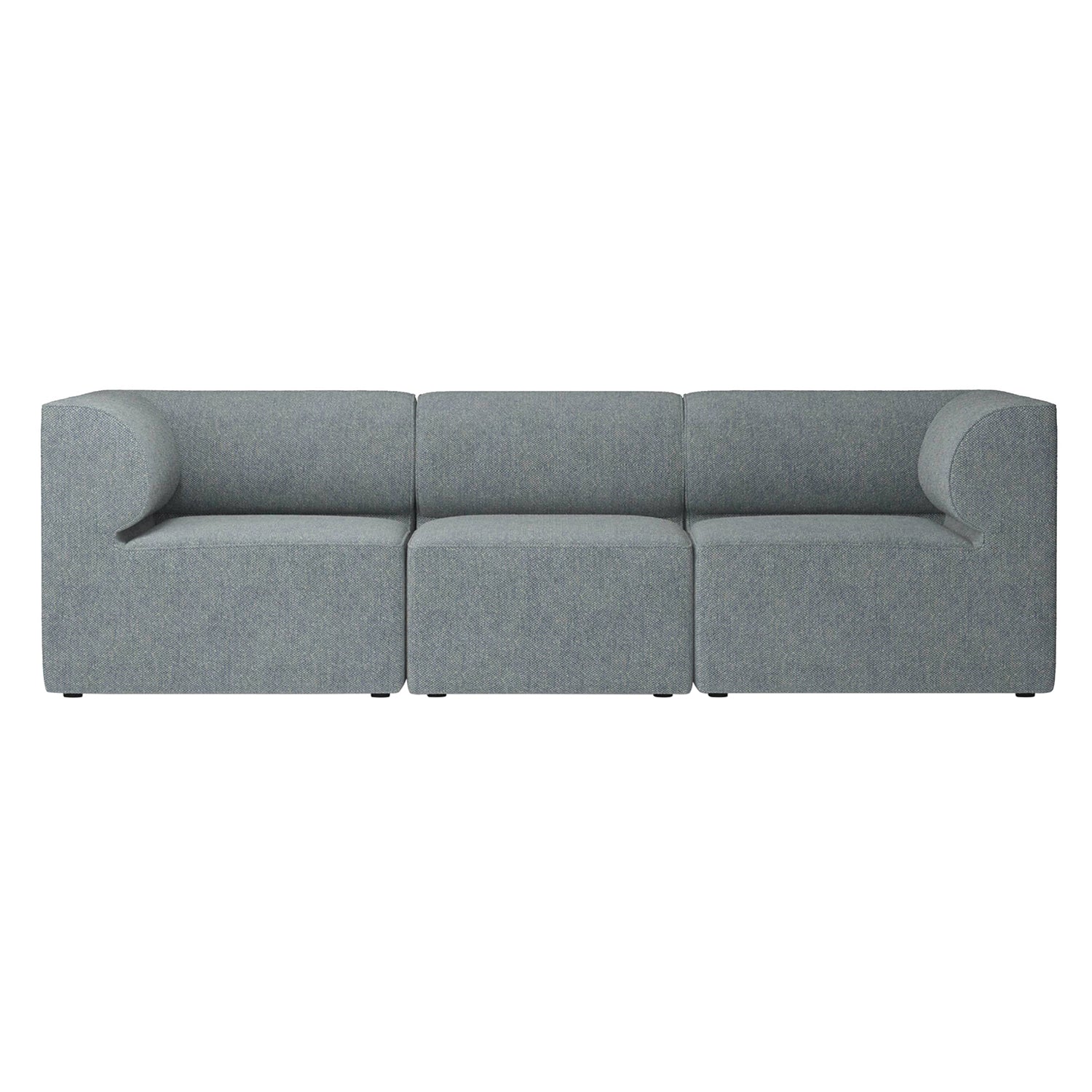 Eave Modular 3 Seater Sofa: Small + Configuration 2 + Safire 012