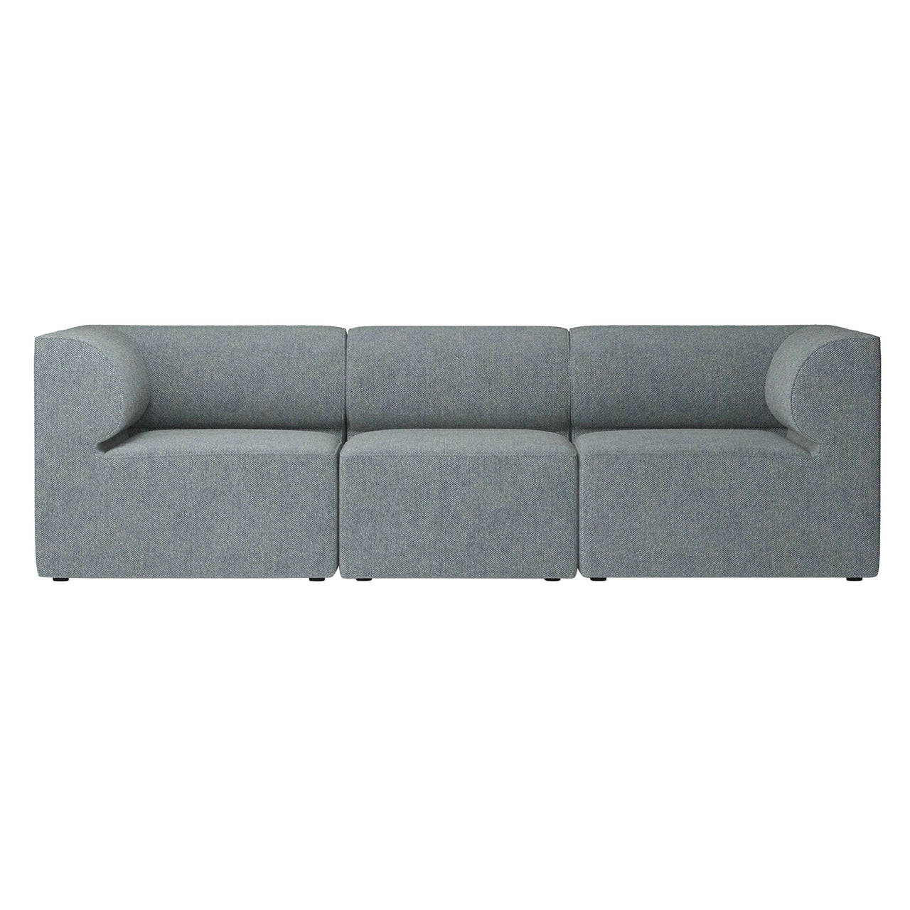 Eave Modular 3 Seater Sofa: Small + Configuration 2 + Safire 012