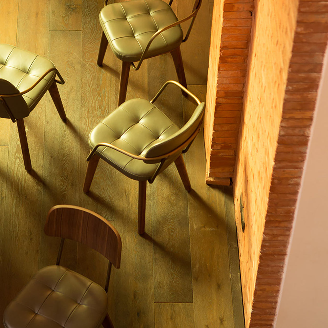 Utility Dining Armchair: Upholstered