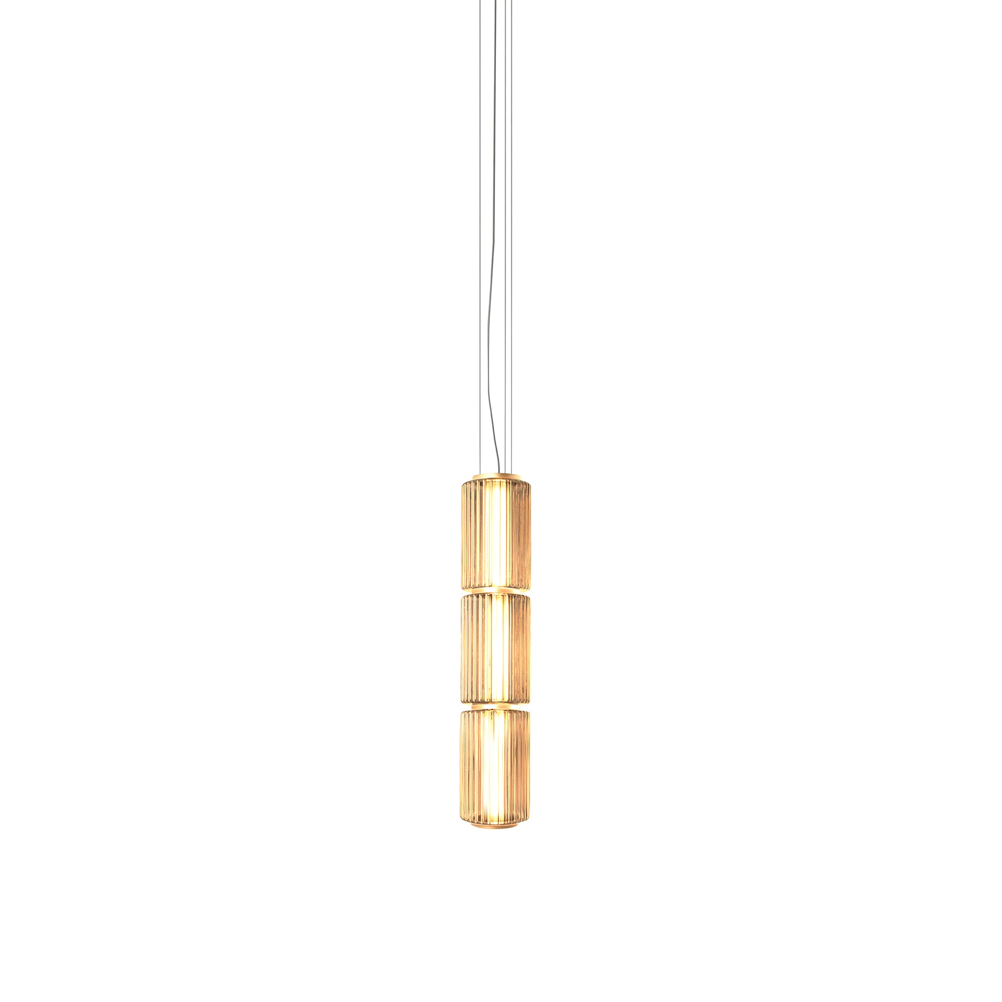 Column 175 Vertical Pendant: 3 Units + Amber