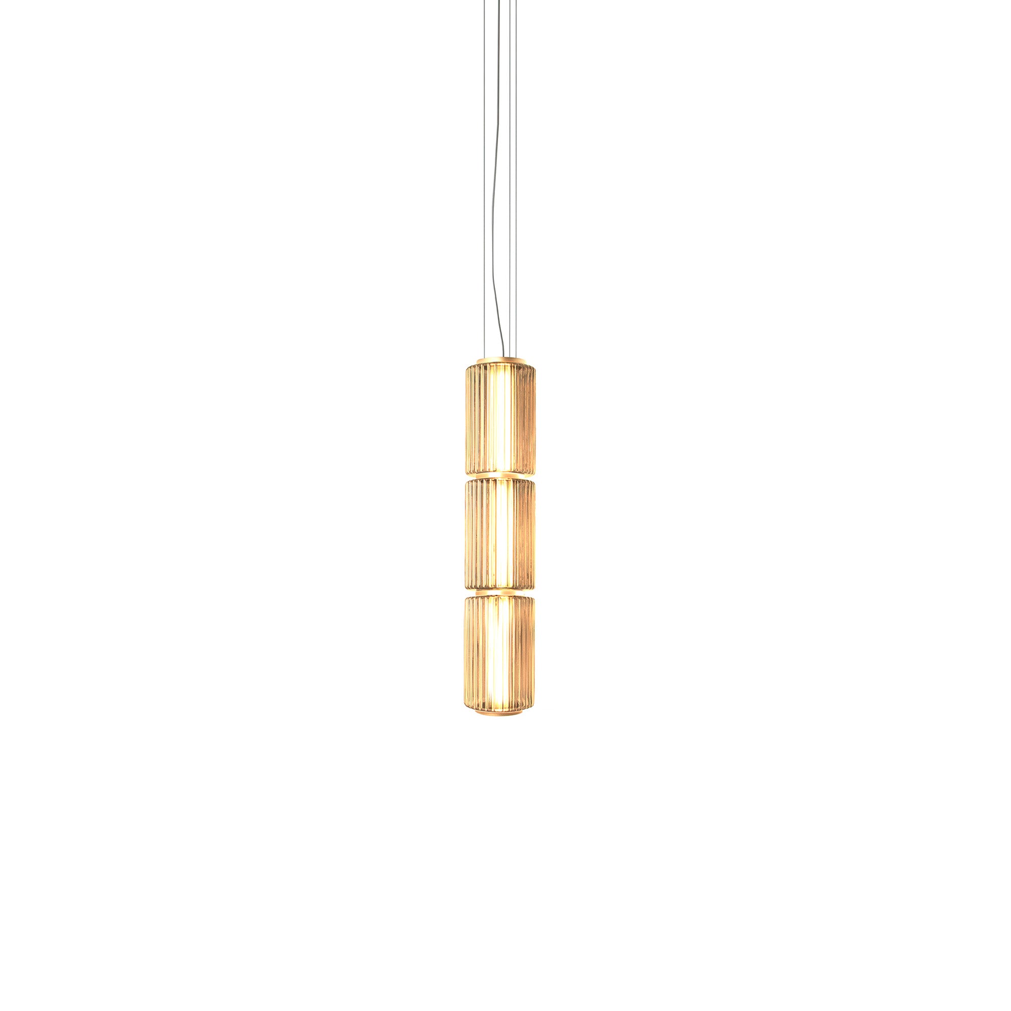 Column 175 Vertical Pendant: 3 Units + Amber