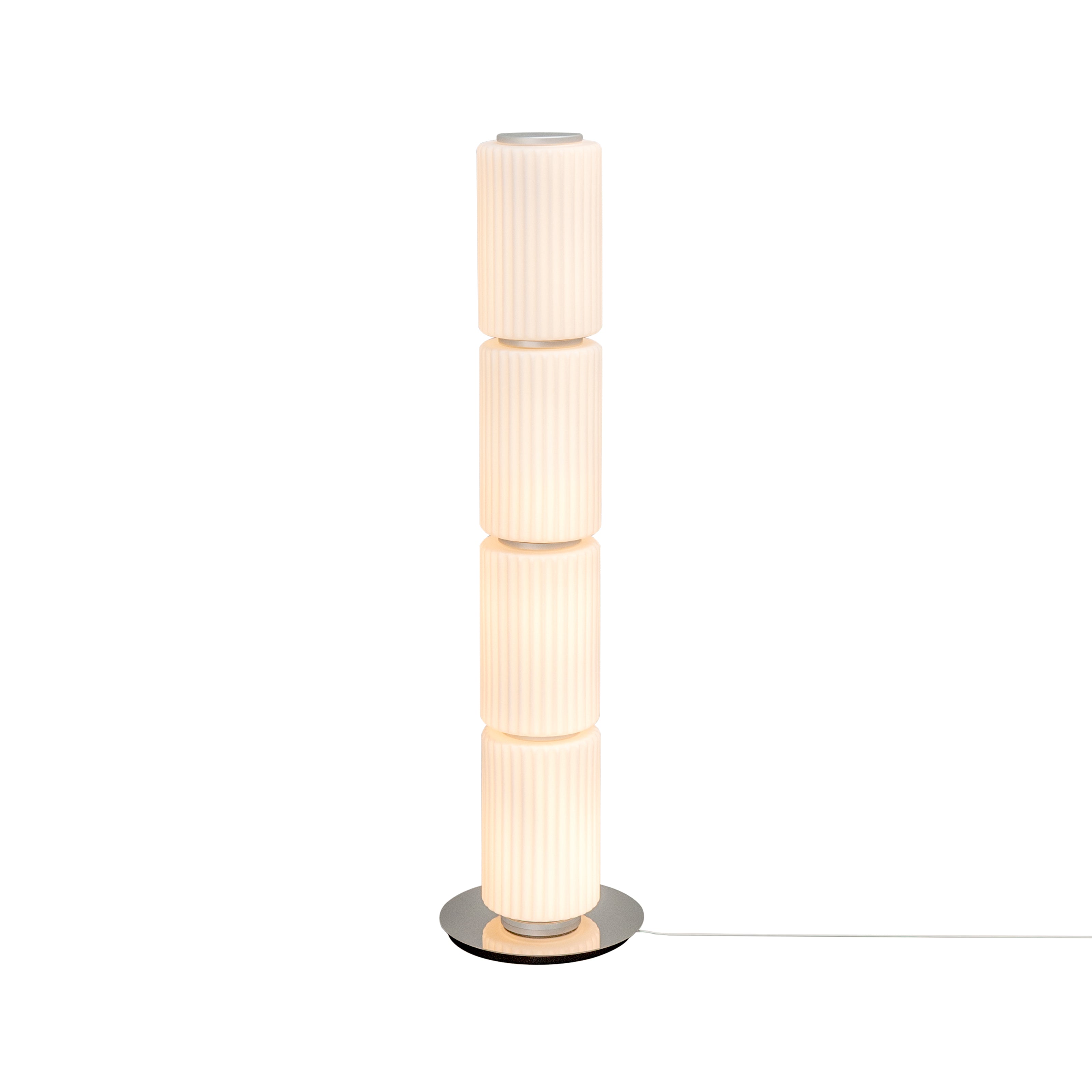 Column 175 Floor Lamp: 4 + Ivory