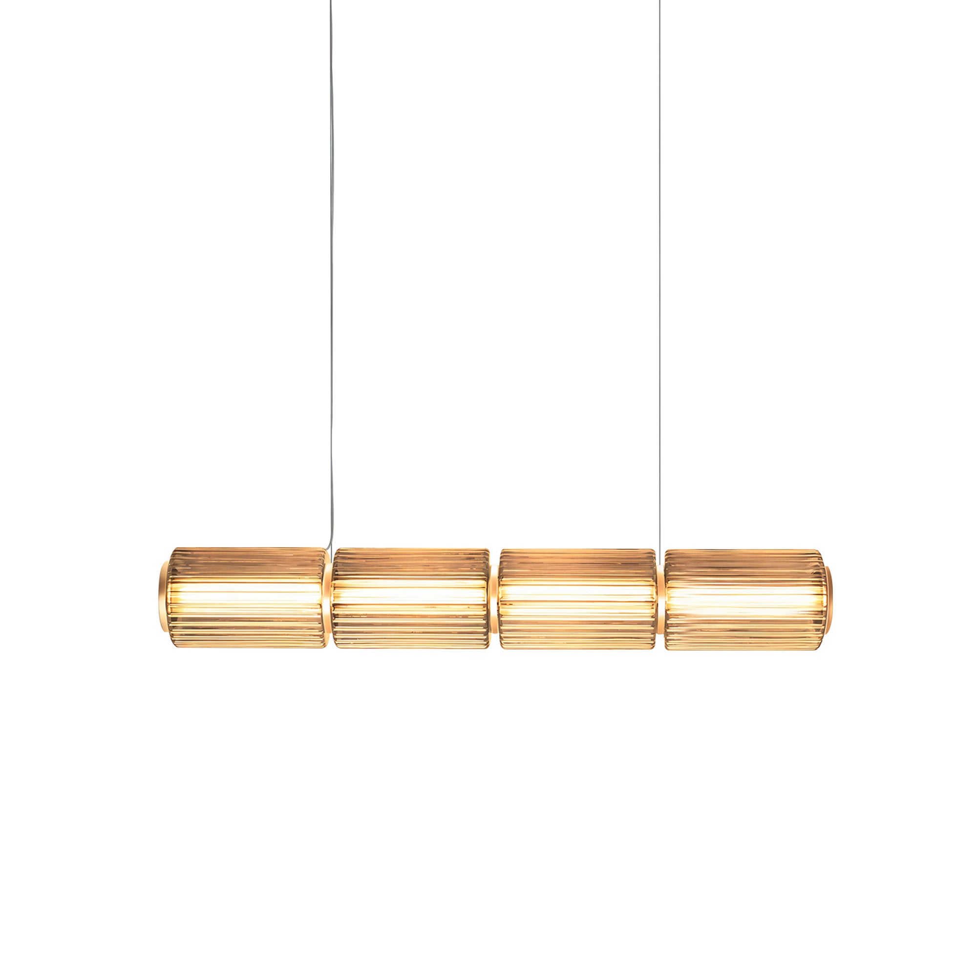 Column 175 Horizontal Pendant: 4 Units + Amber
