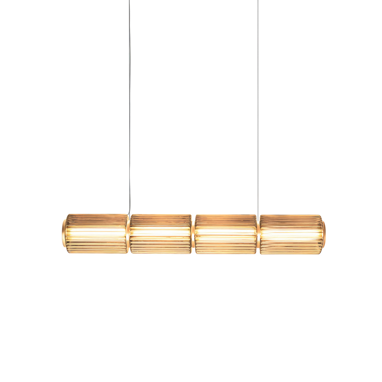 Column 175 Horizontal Pendant: 4 Units + Amber