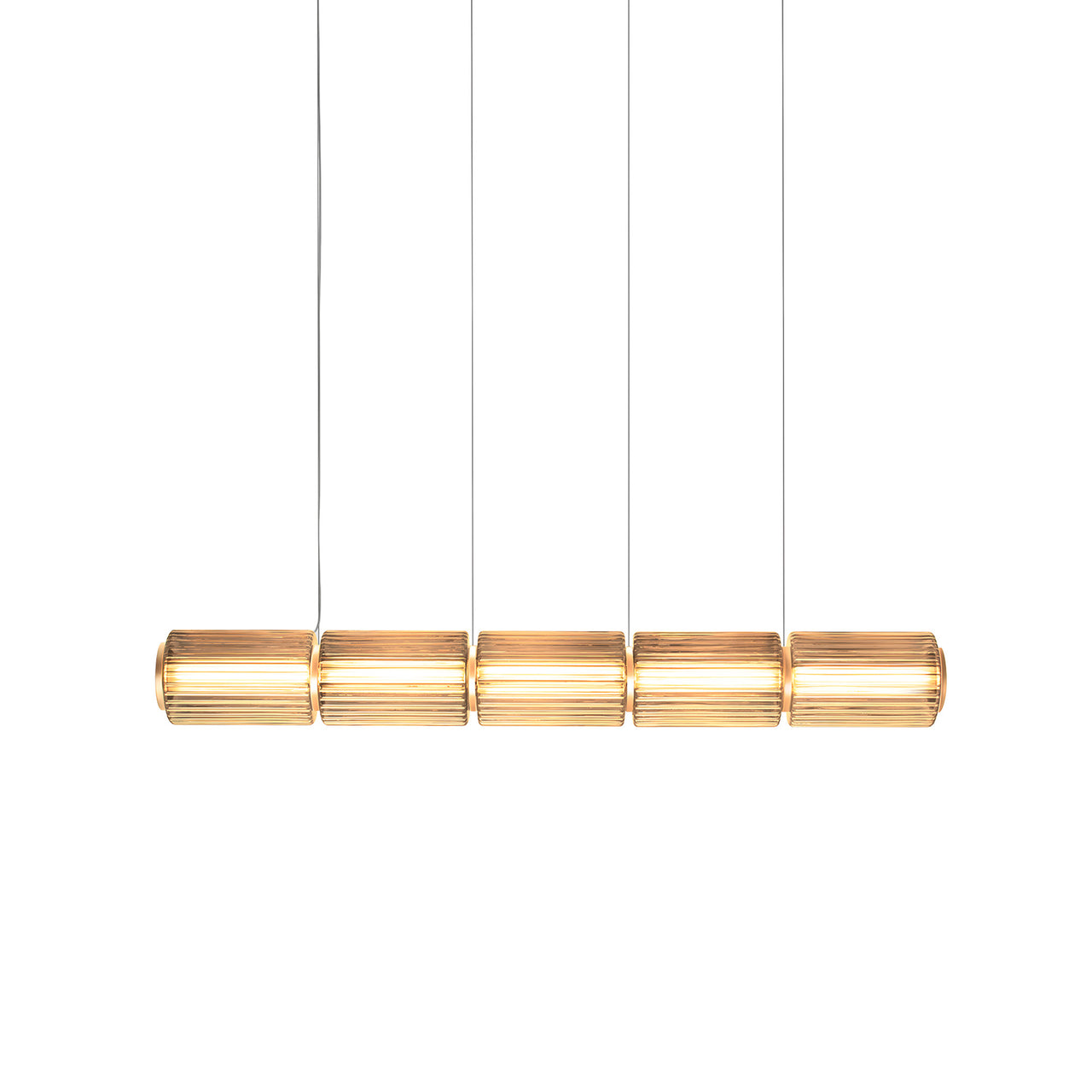 Column 175 Horizontal Pendant: 5 Units + Amber