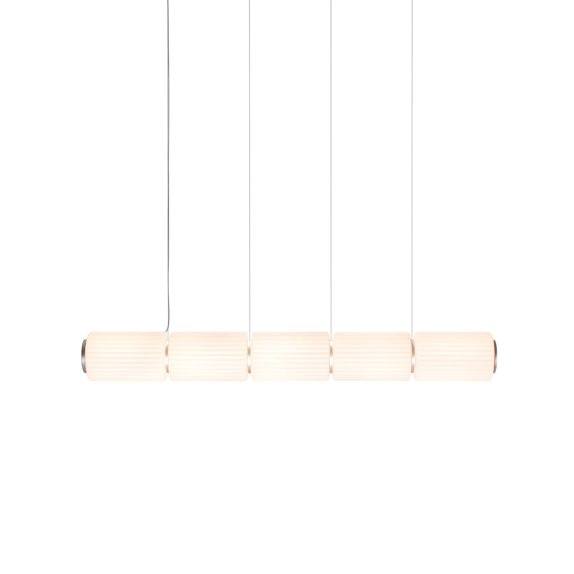 Column 175 Horizontal Pendant: 5 Units + Ivory