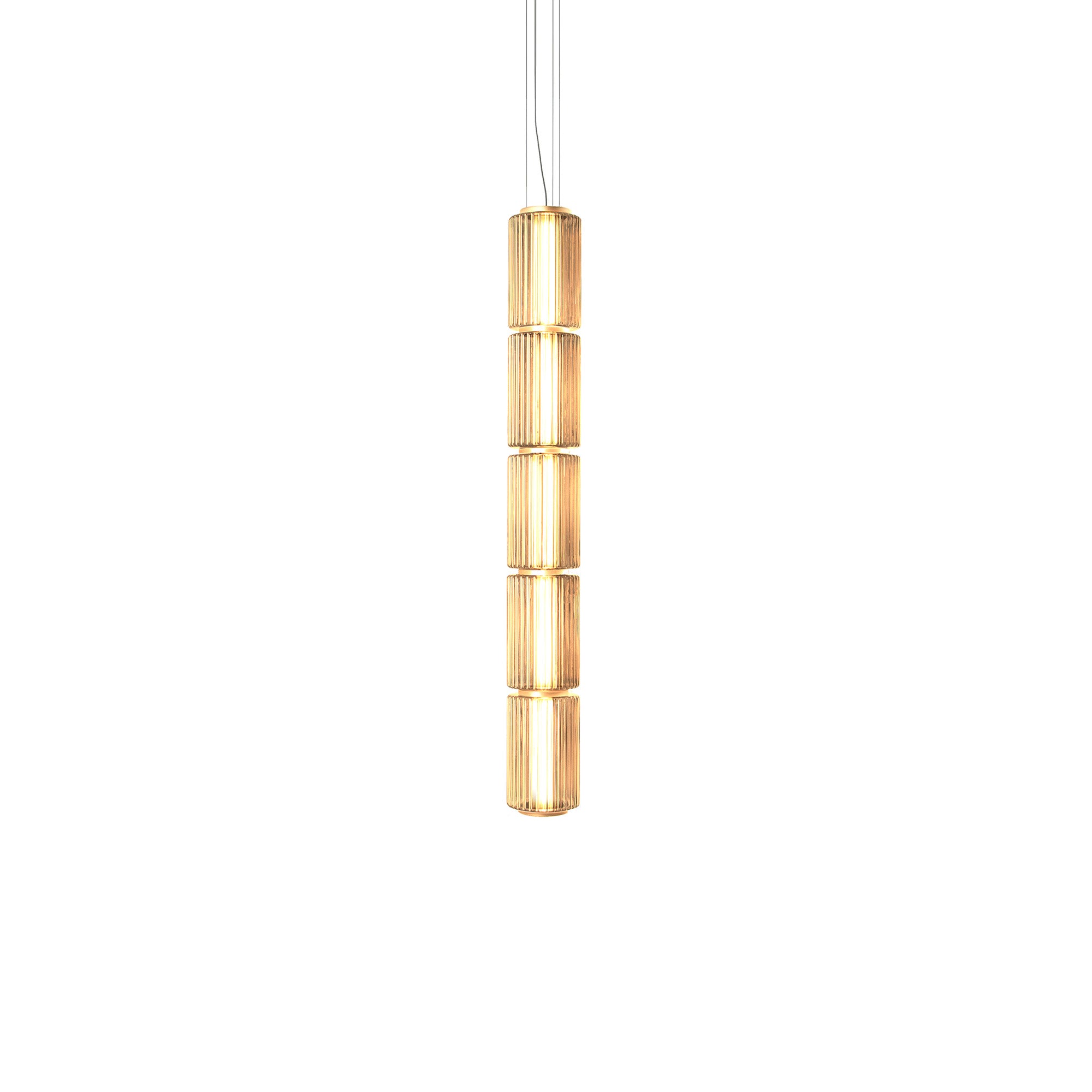 Column 175 Vertical Pendant: 5 Units + Amber