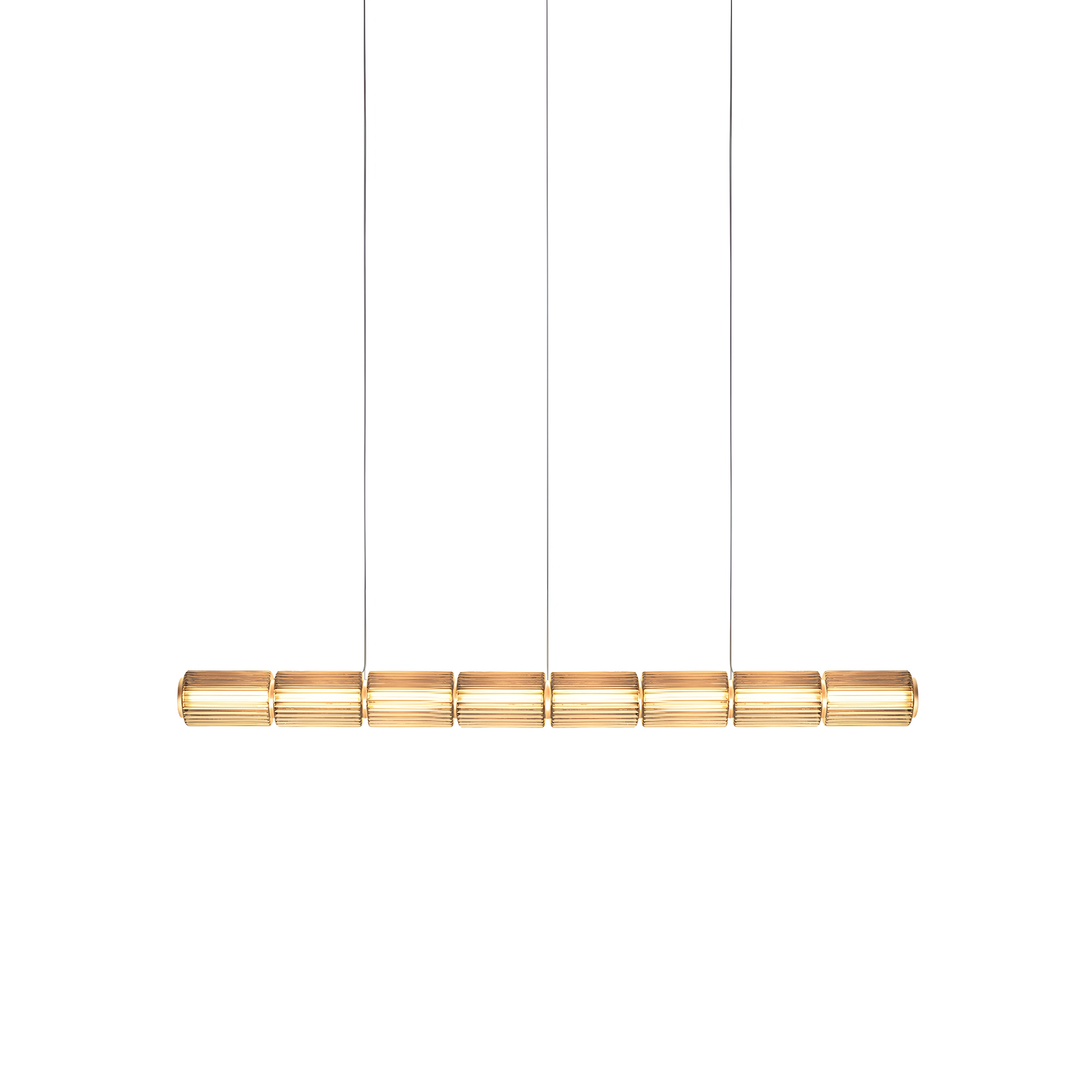 Column 175 Horizontal Pendant: 8 Units + Amber