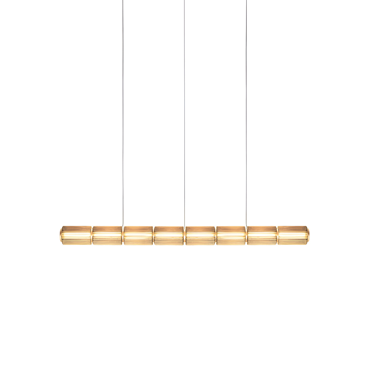 Column 175 Horizontal Pendant: 8 Units + Amber