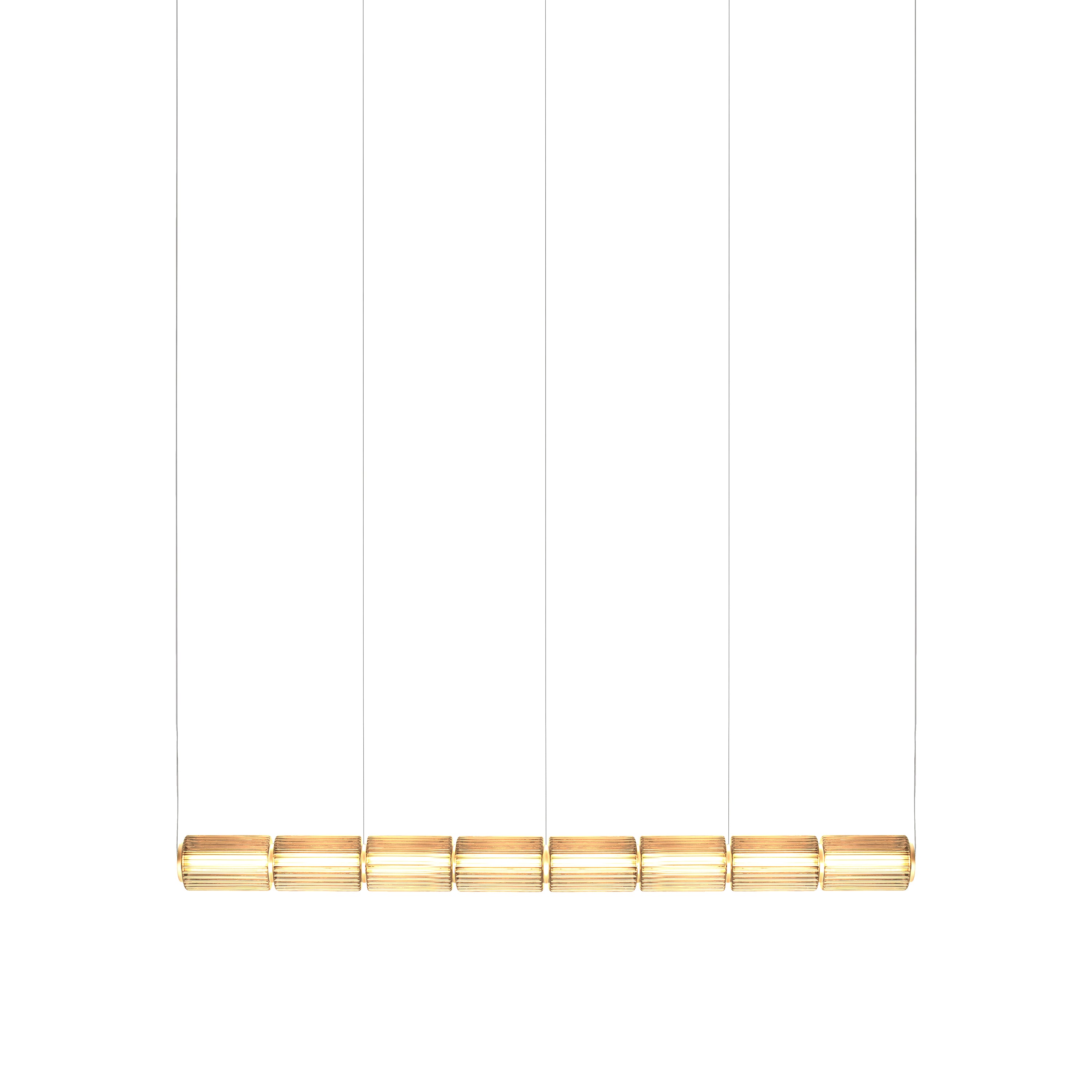 Column 175 Horizontal Pendant: 8 Units + Amber