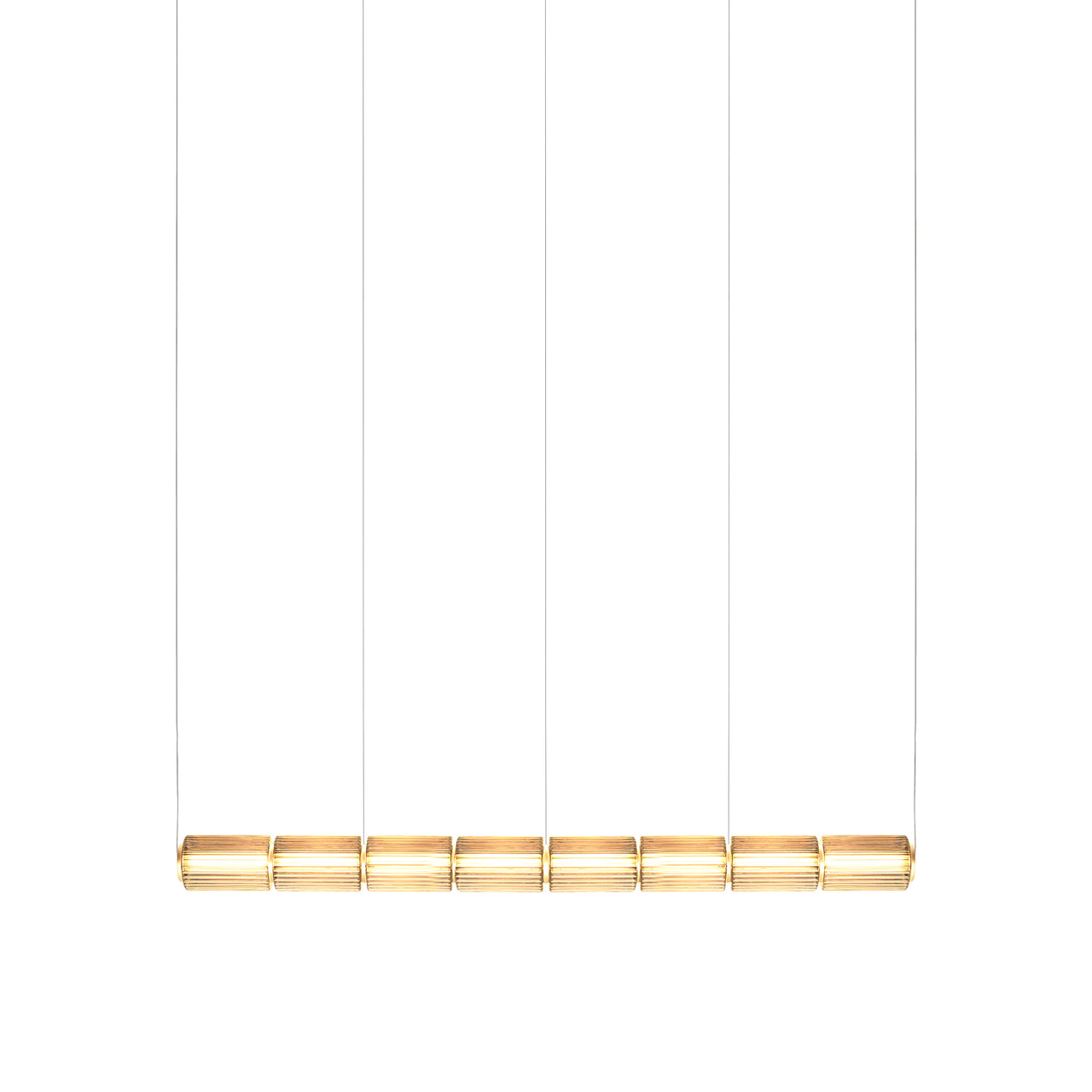 Column 175 Horizontal Pendant: 8 Units + Amber