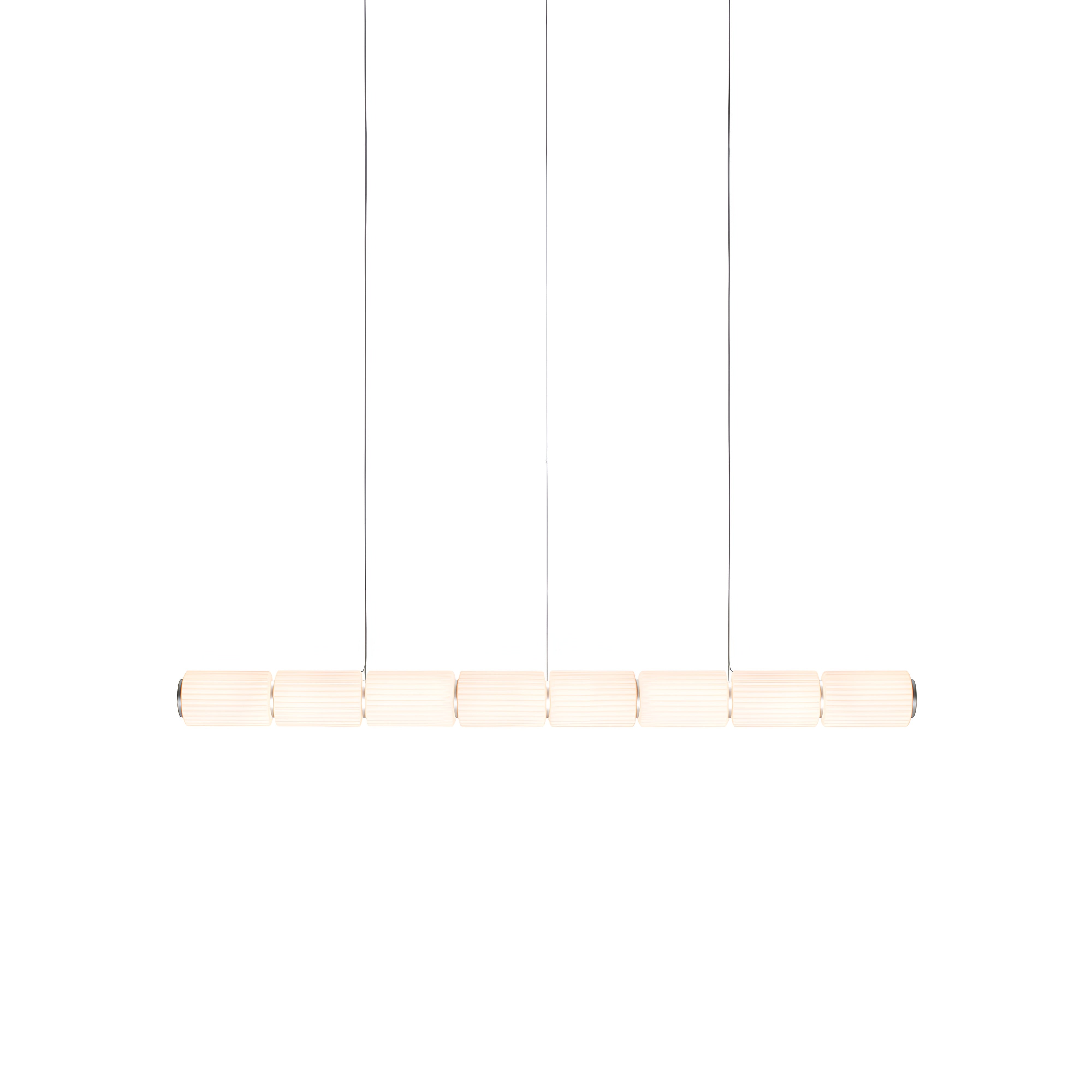 Column 175 Horizontal Pendant: 8 Units + Ivory