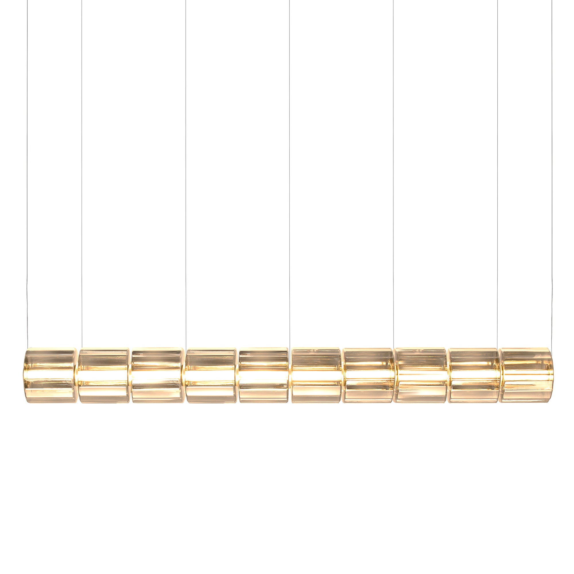 Column 300 Horizontal Pendant: 10 Units + Amber