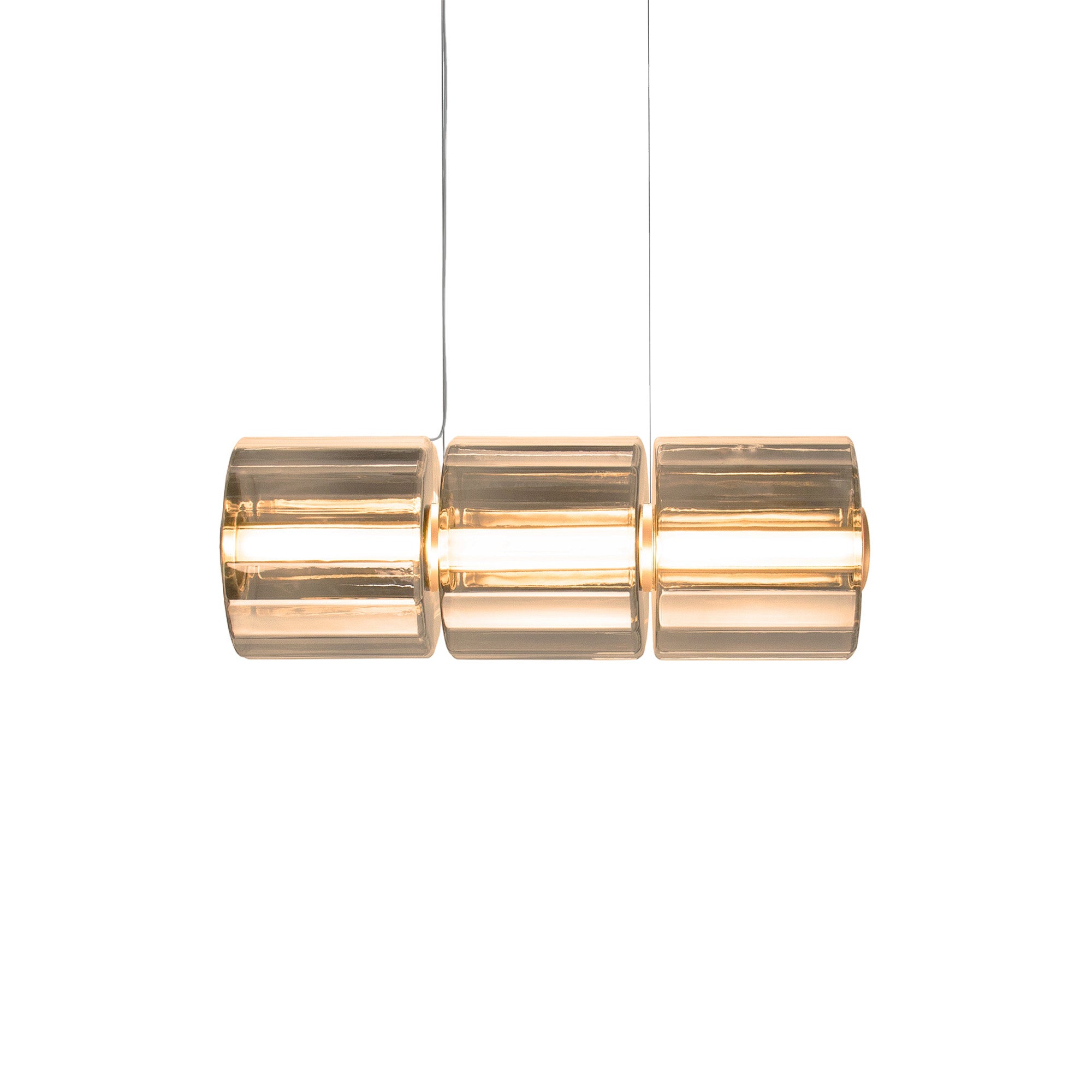 Column 300 Horizontal Pendant: 3 Units + Amber