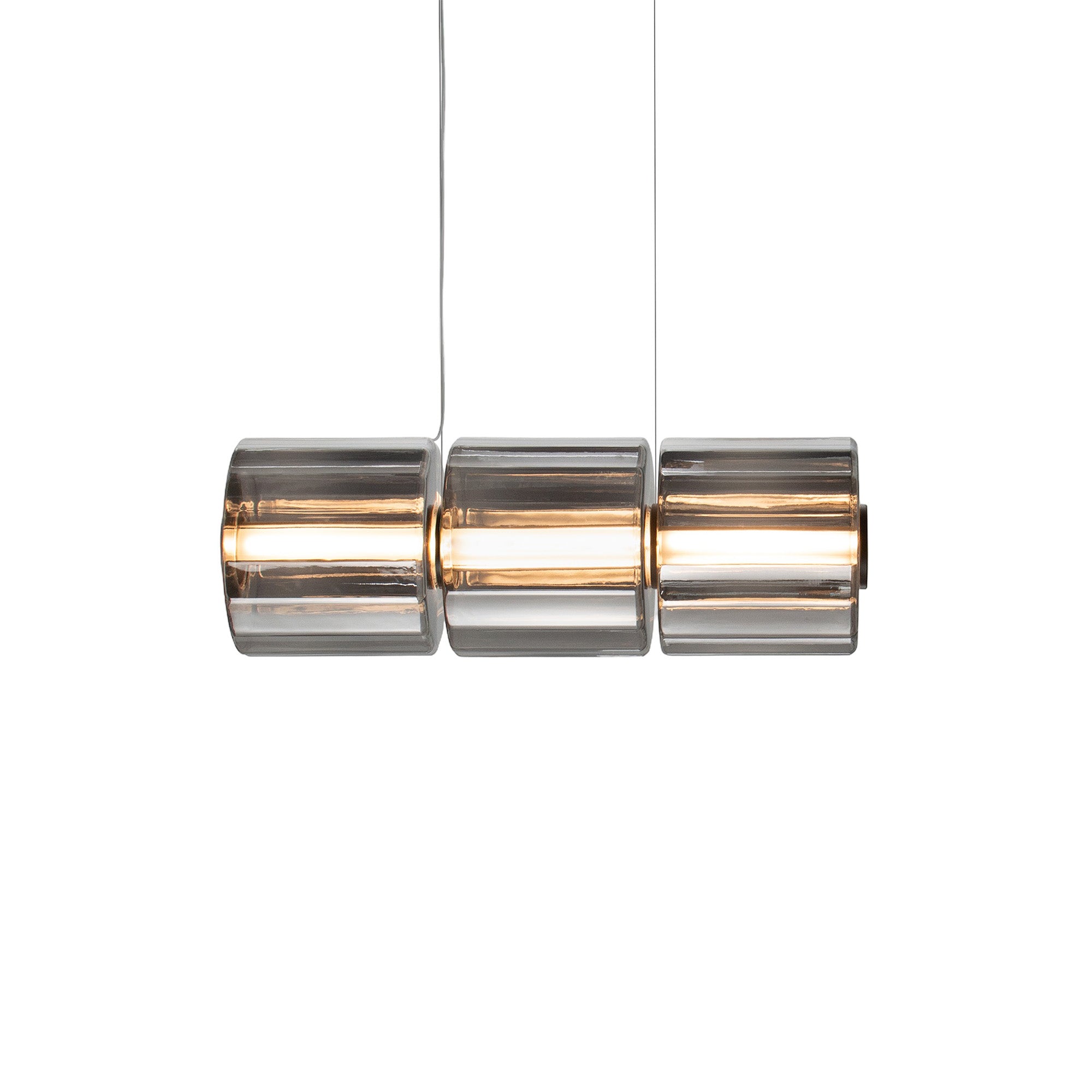 Column 300 Horizontal Pendant: 3 Units + Carbon