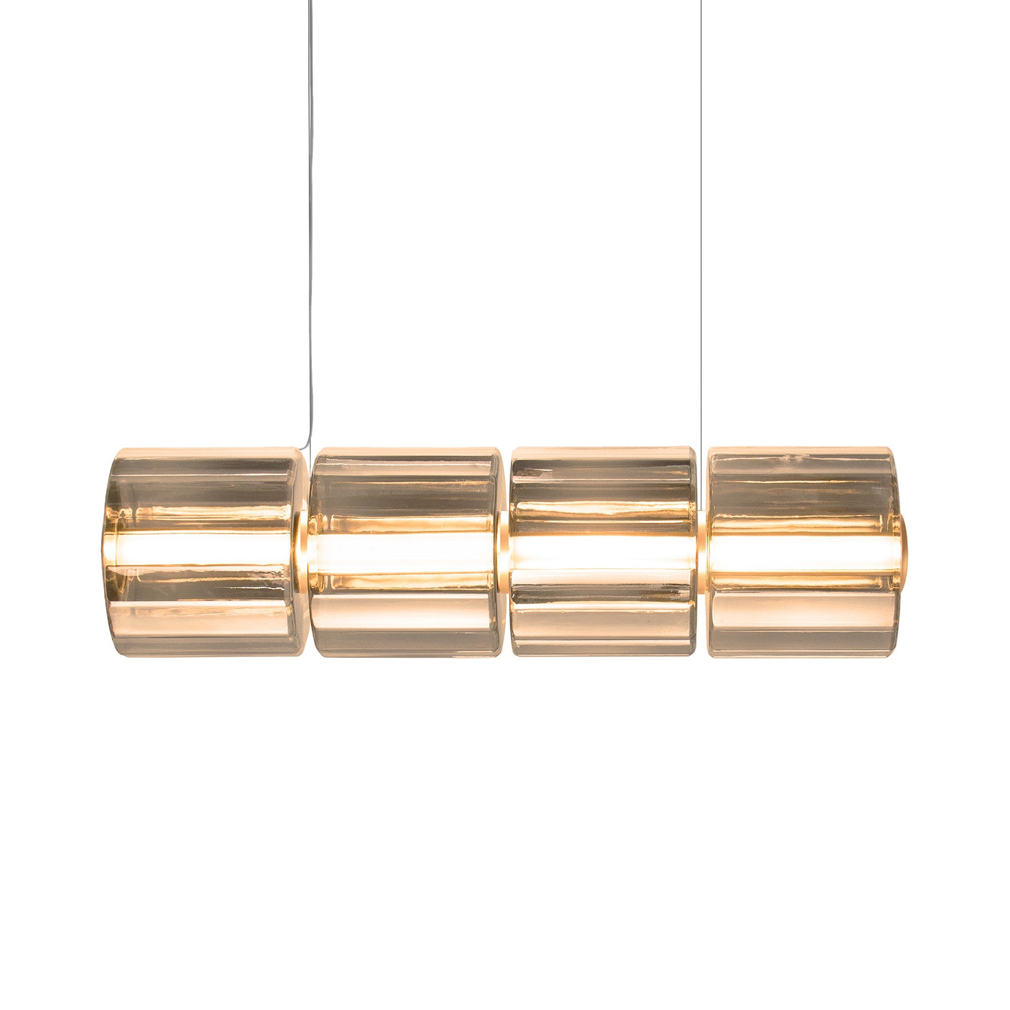 Column 300 Horizontal Pendant: 4 Units + Amber