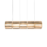 Column 300 Horizontal Pendant: 5 Units + Amber