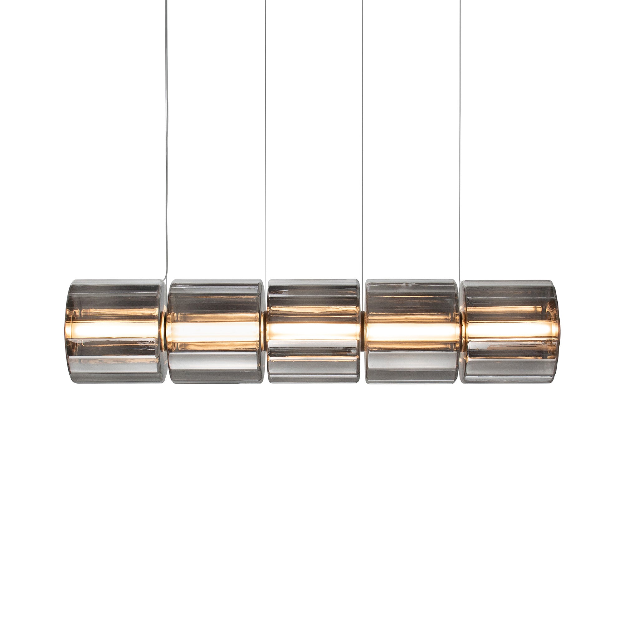 Column 300 Horizontal Pendant: 5 Units + Carbon