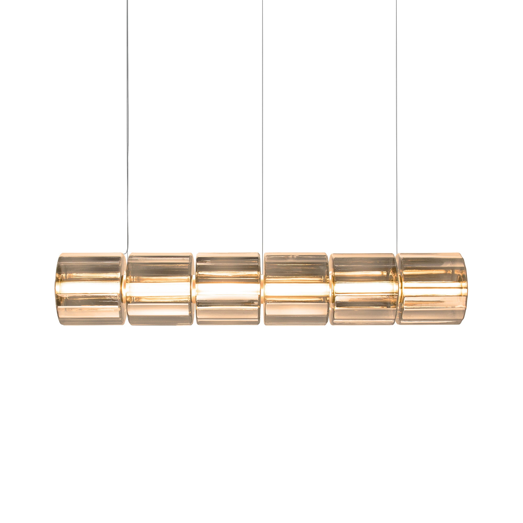 Column 300 Horizontal Pendant: 6 Units + Amber