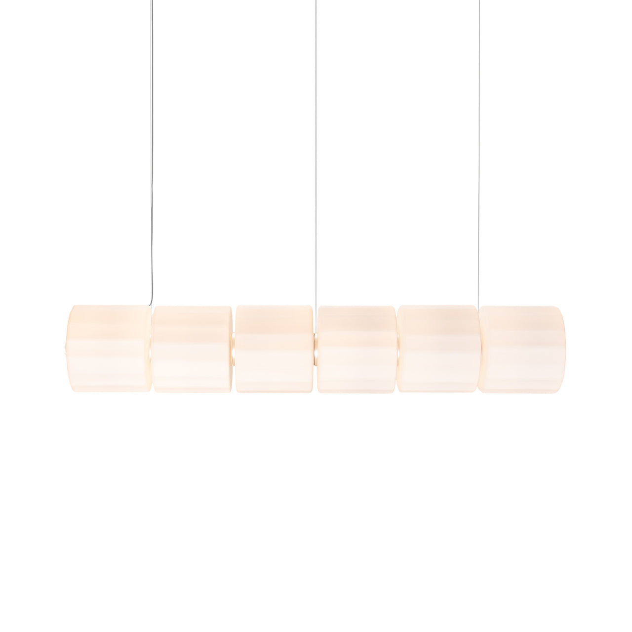 Column 300 Horizontal Pendant: 6 Units + Ivory