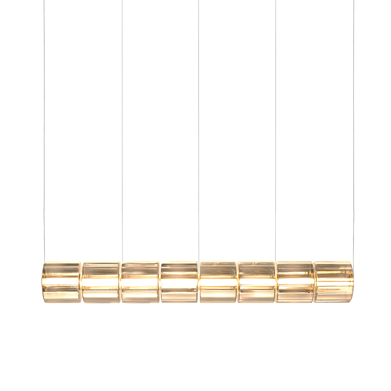 Column 300 Horizontal Pendant: 8 Units + Amber