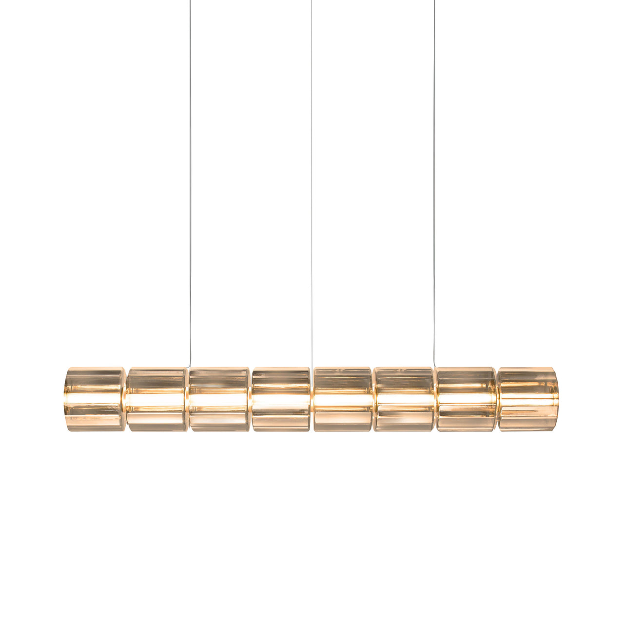 Column 300 Horizontal Pendant: 8 Units + Amber