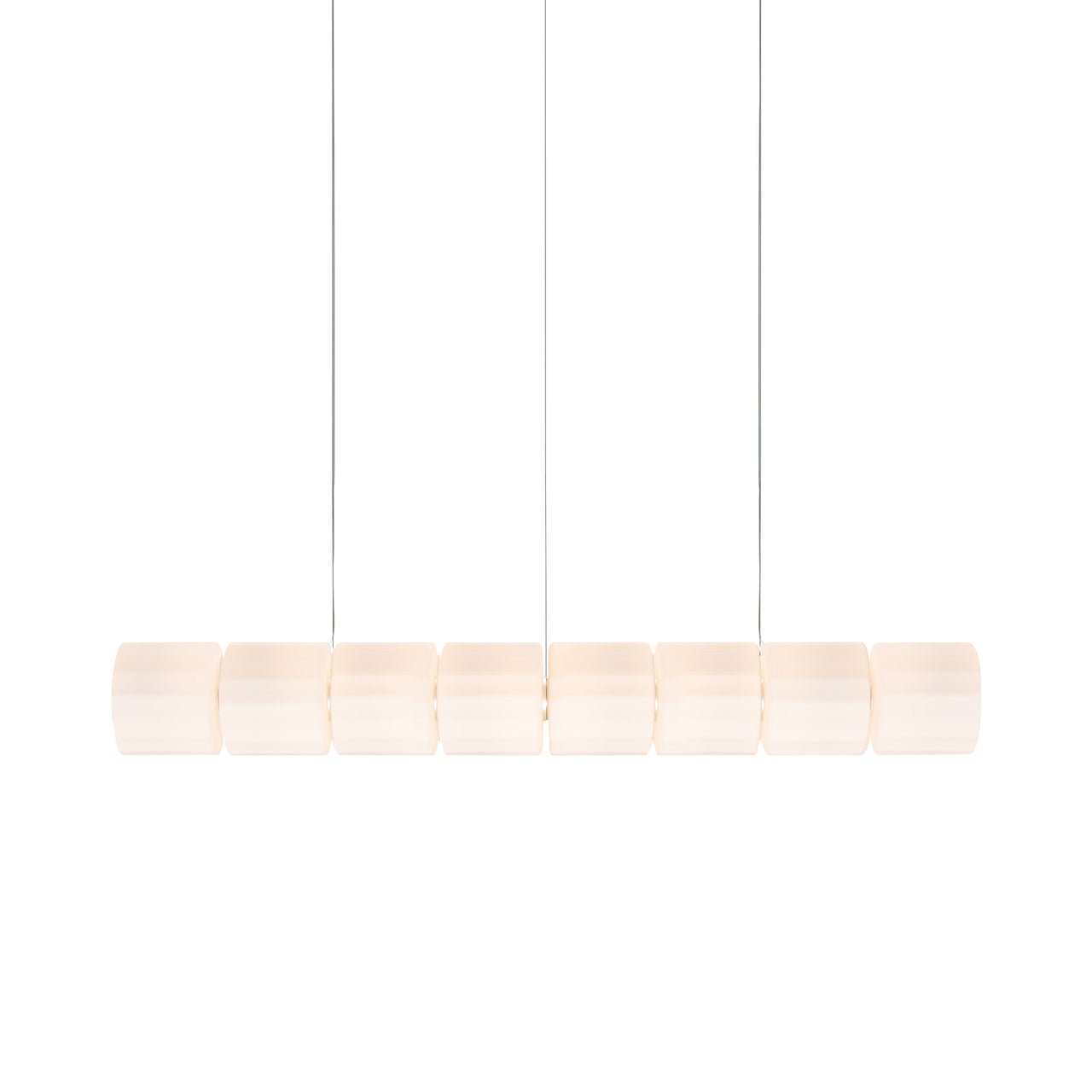 Column 300 Horizontal Pendant: 8 Units + Ivory